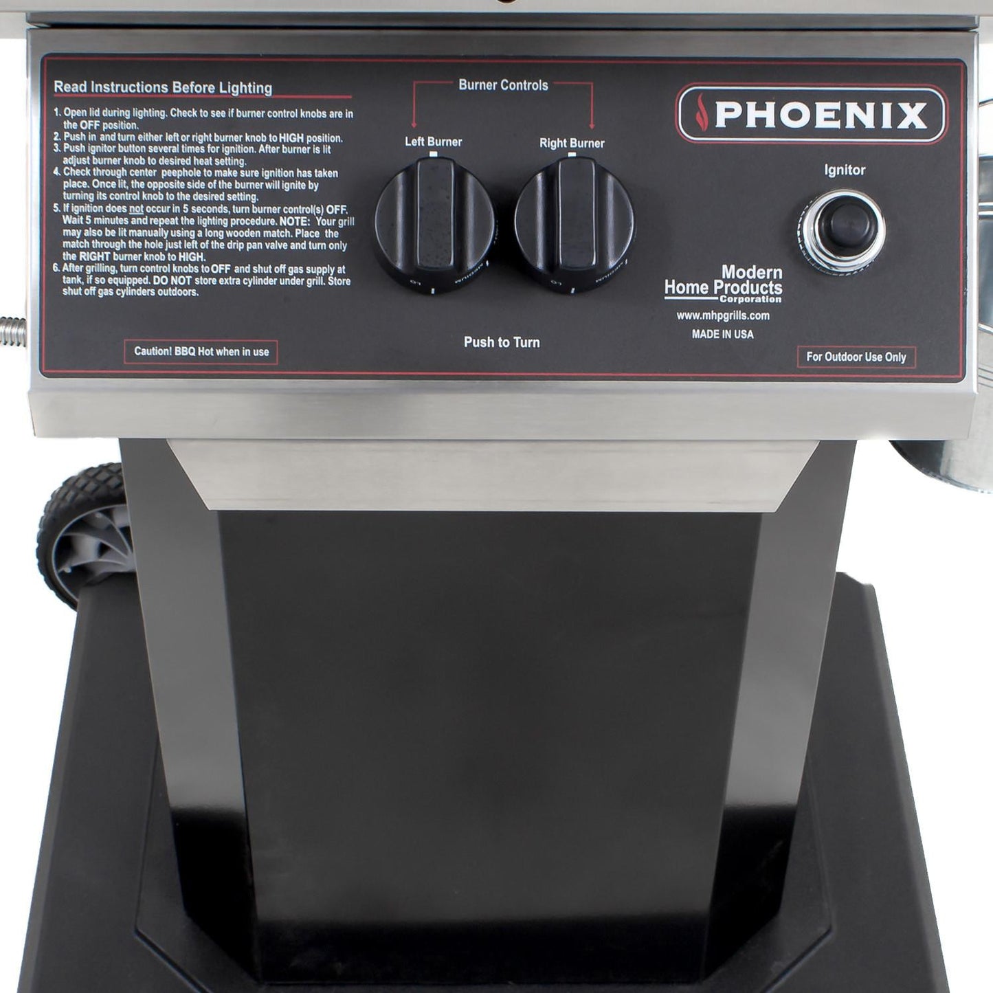 Phoenix SDSSOCP Stainless Steel Propane Gas Grill Head On Stainless Steel Pedestal Cart With Aluminum Base - Image 5