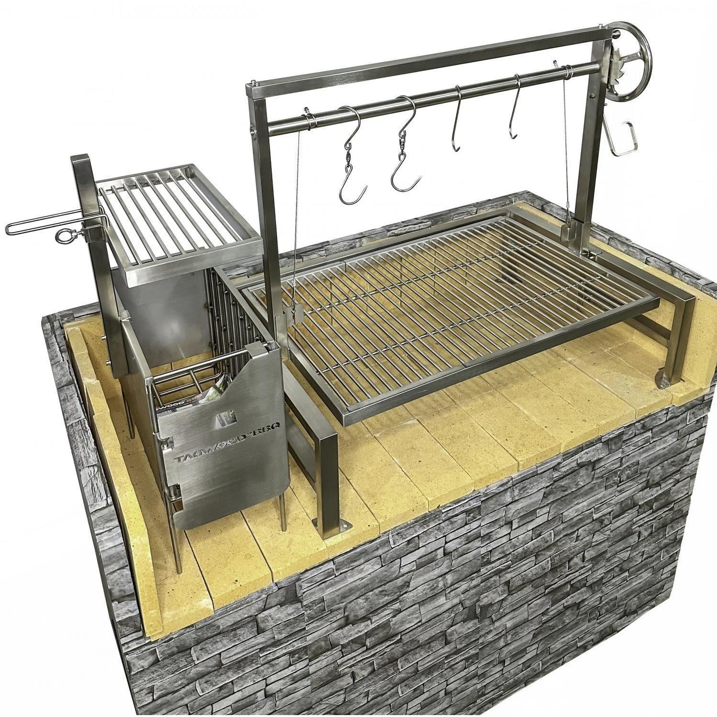 Tagwood BBQ Insert Style Argentine Santa Maria Wood Fire & Charcoal Grill - BBQ09SS - Image 3