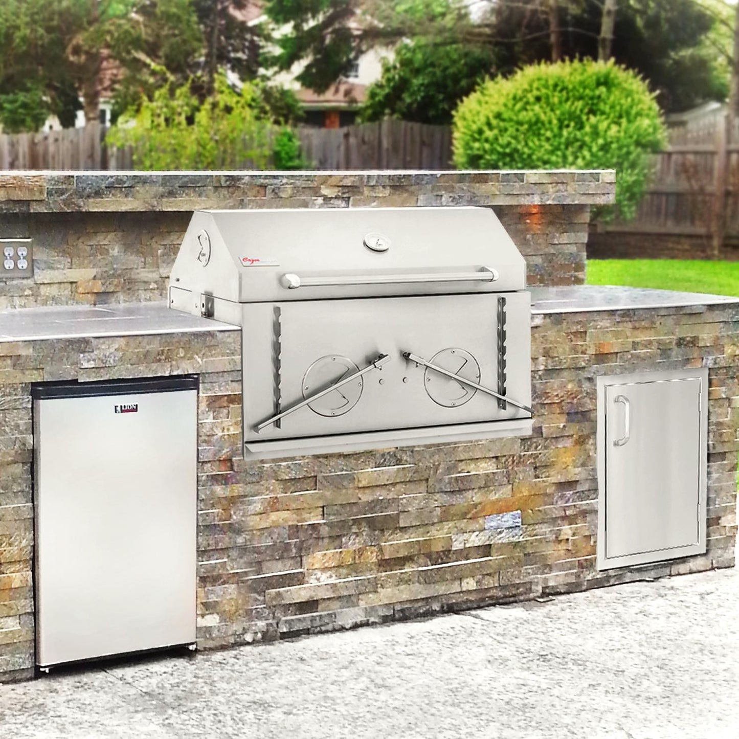 The Cajun Grill Preaux 36-Inch Built-In Stainless Steel Charcoal Grill - PGI-900 - Image 15