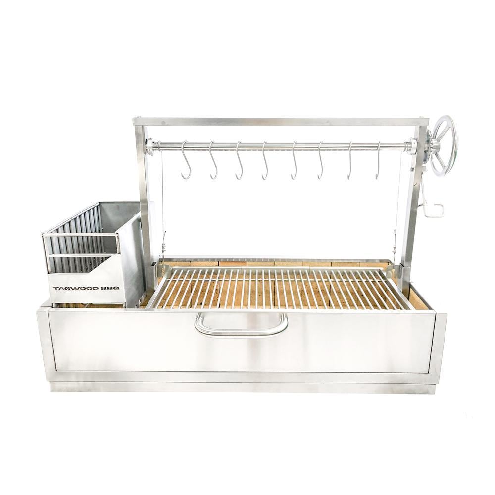 Tagwood BBQ Fully Assembled Built-In Santa Maria Argentine Wood Fire & Charcoal Grill - BBQ05SSF - Image 2