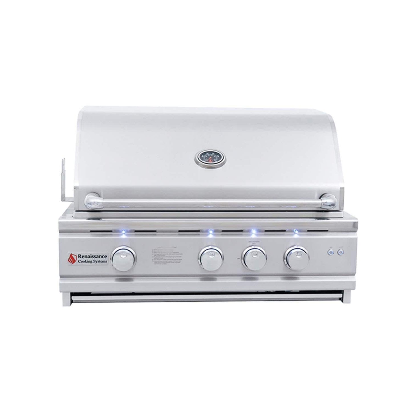RCS Cutlass Pro 30 Inch Built-In Natural Gas Grill w/ Ceramic Briquette Tray Flame Tamers - RON30B - Image 1