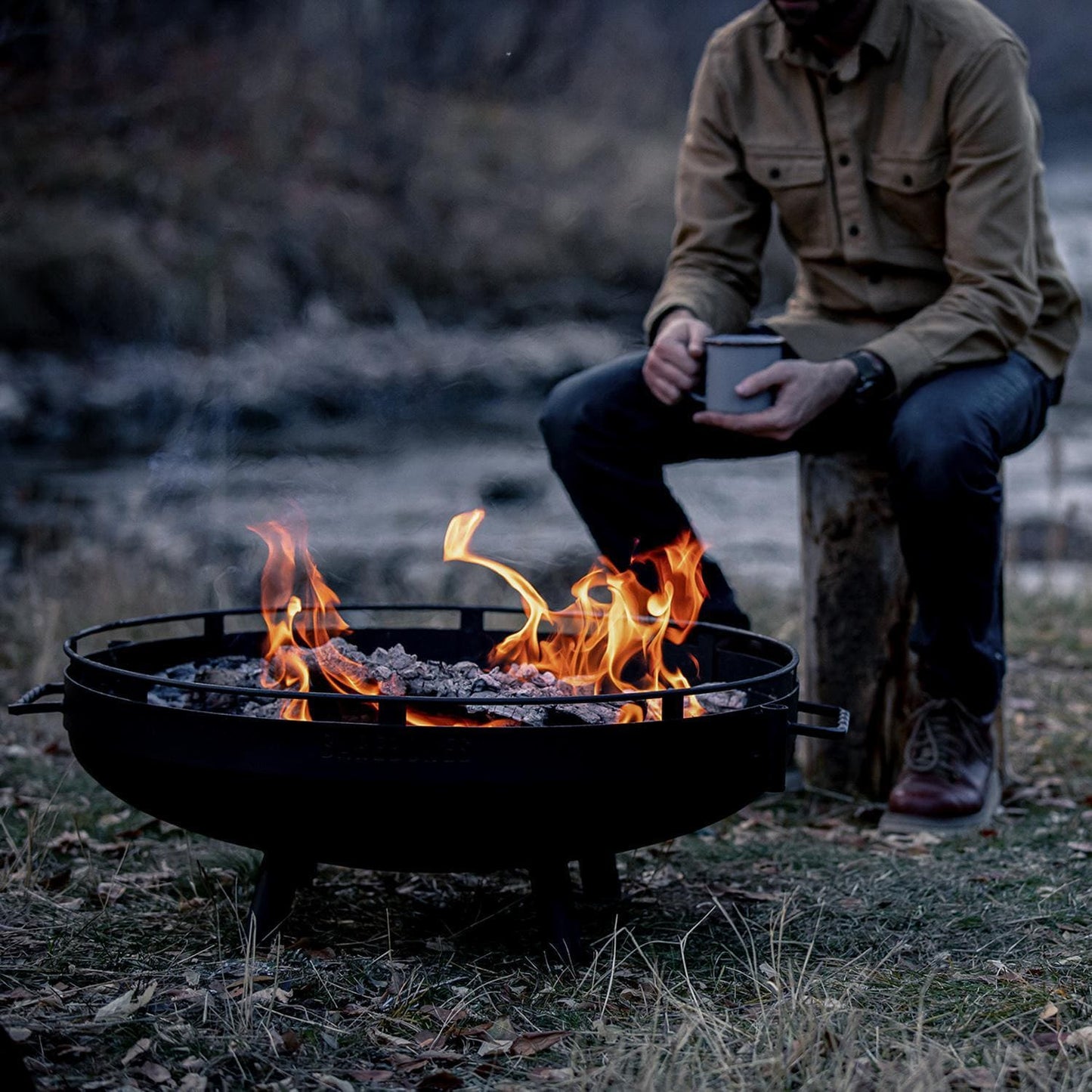 Barebones Living Cowboy 30-Inch Fire Pit Grill w/ Adjustable Grill Grate - CKW-450 - Image 14