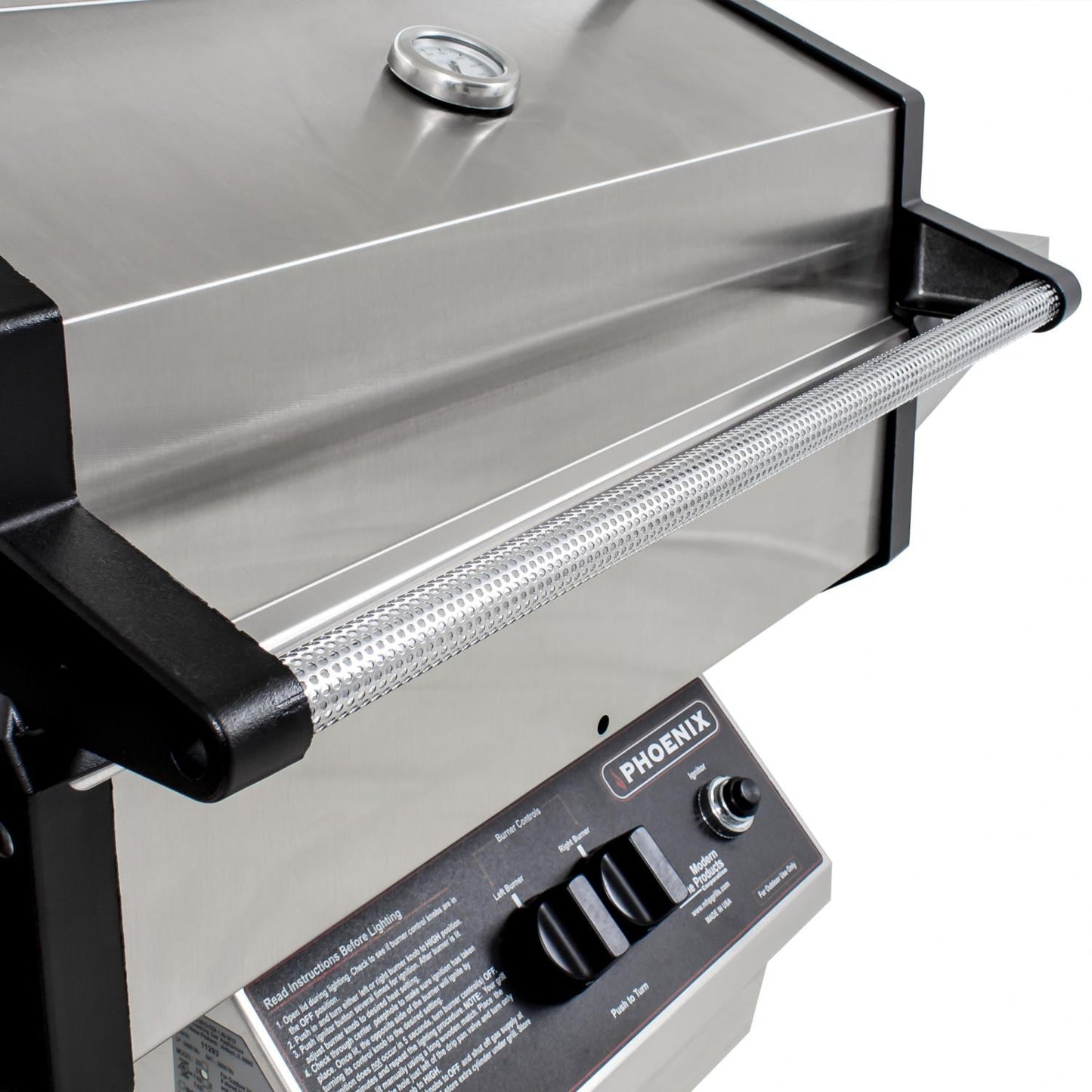 Phoenix SDBOCP Stainless Steel Propane Gas Grill Head On Black Aluminum Pedestal Cart - Image 11