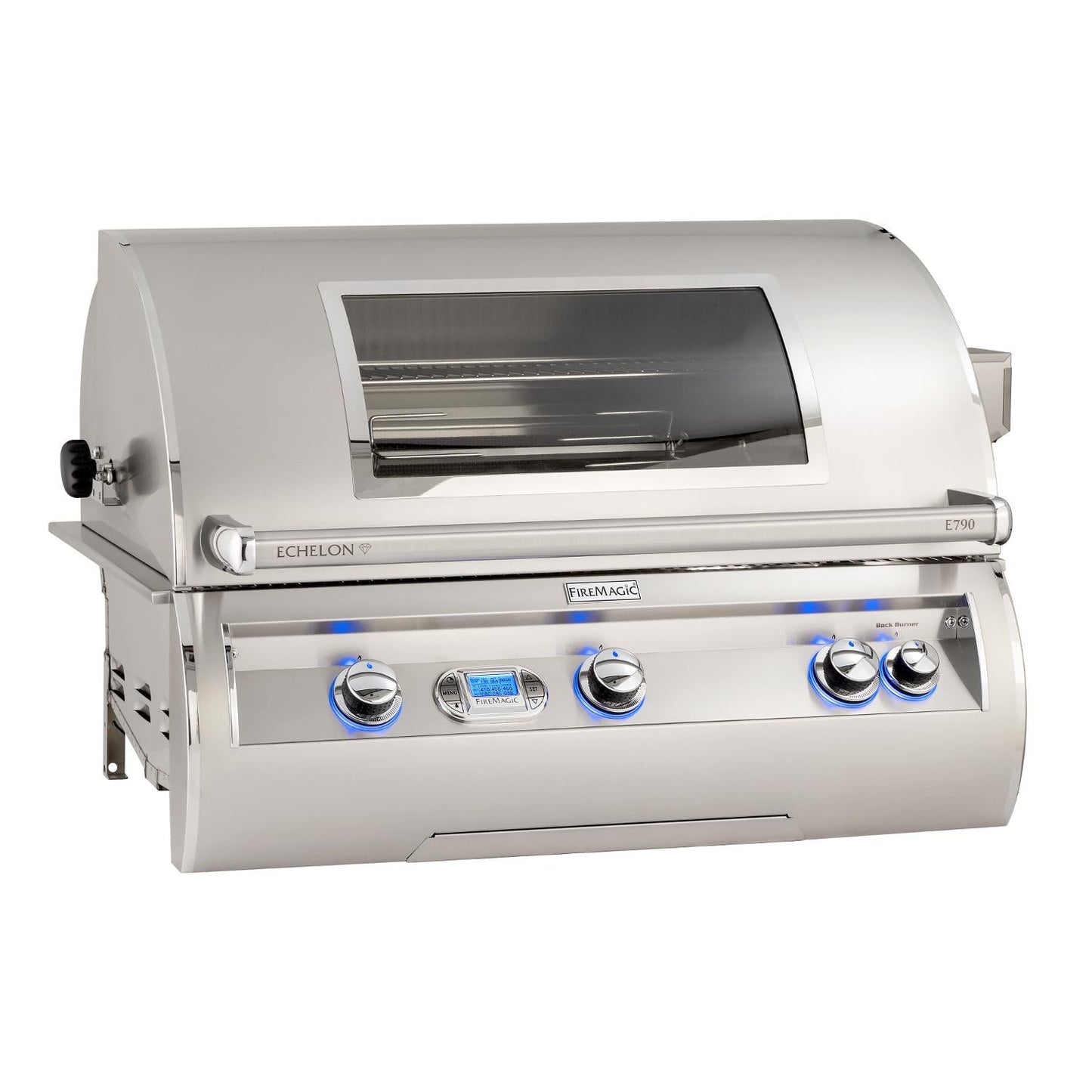 Fire Magic Echelon Diamond E790I 36-Inch Built-In Propane Gas Grill W/ One Infrared Burner, Magic View Window, Rotisserie, & Digital Thermometer - E790I-8L1P-W - Image 1