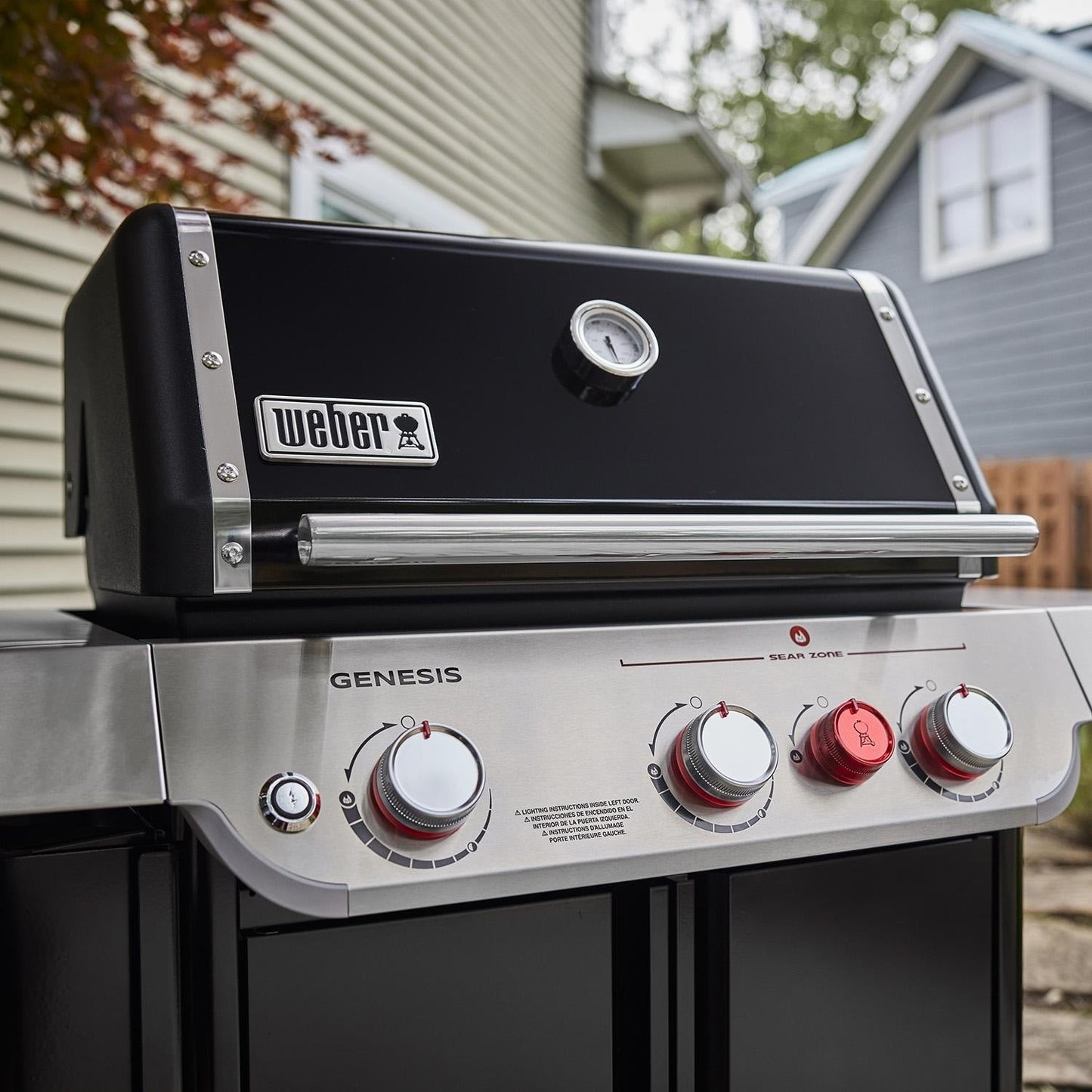Weber Genesis E-330 Propane Gas Grill w/ Sear Zone & Grill Locker - Black - 1500576 - Image 3