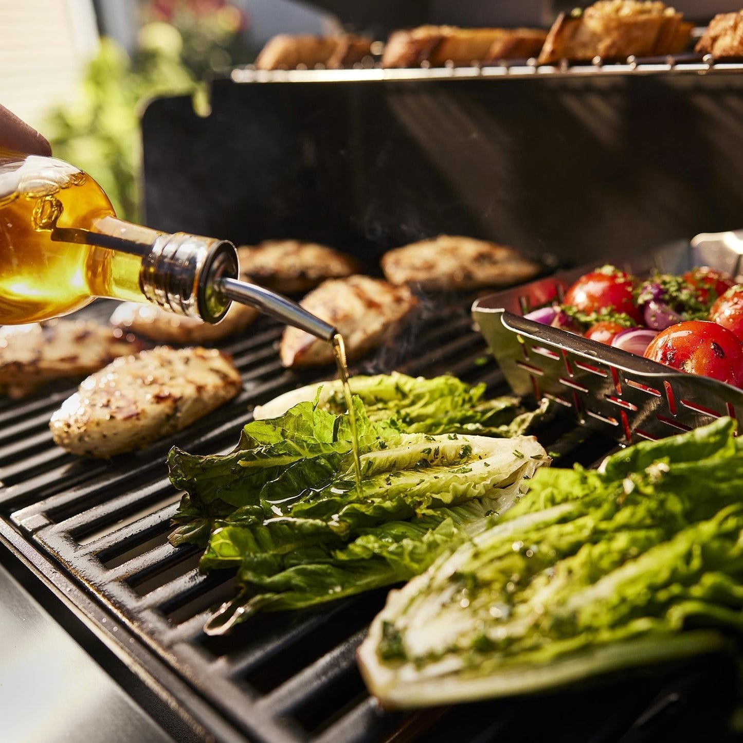 Weber Genesis E-335 Propane Gas Grill w/ Sear Zone & Side Burner - Black -1500535 - Image 7