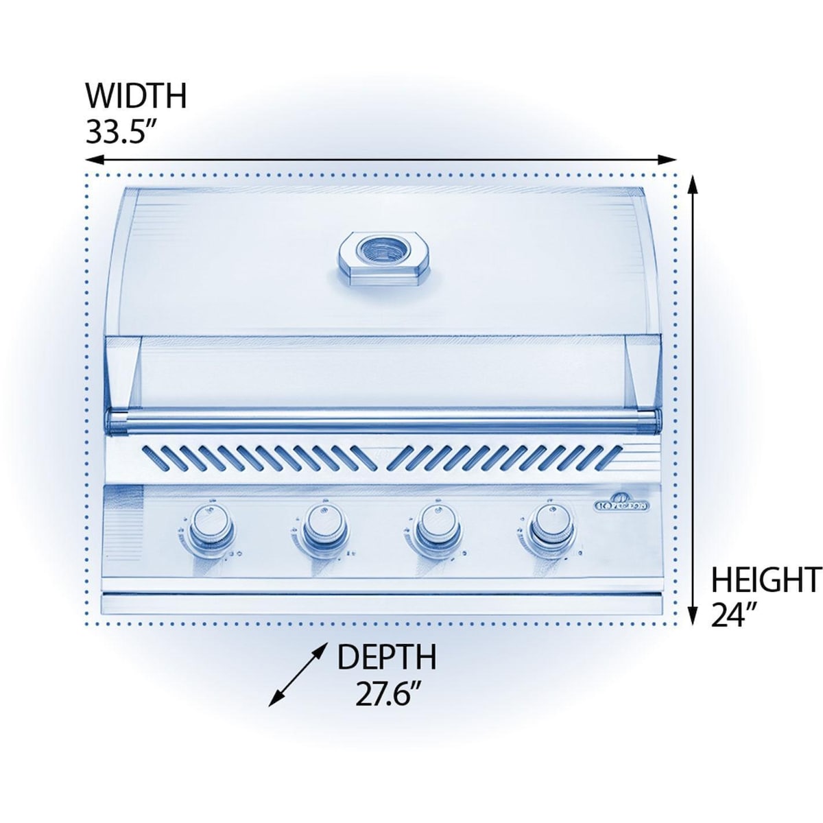 Napoleon 500 Series 4-Burner 32-Inch Built-In Propane Grill - BI32PSS