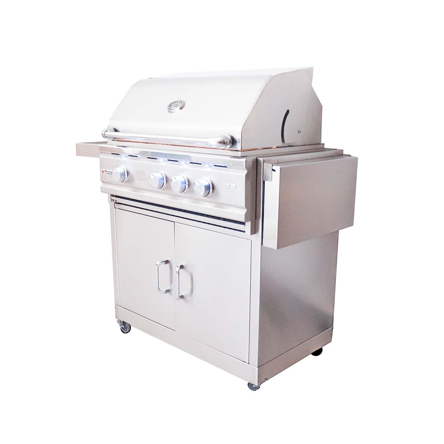 RCS Cutlass Pro 30 Inch Propane Grill w/ Ceramic Briquette Tray Flame Tamers - RON30BLPCK