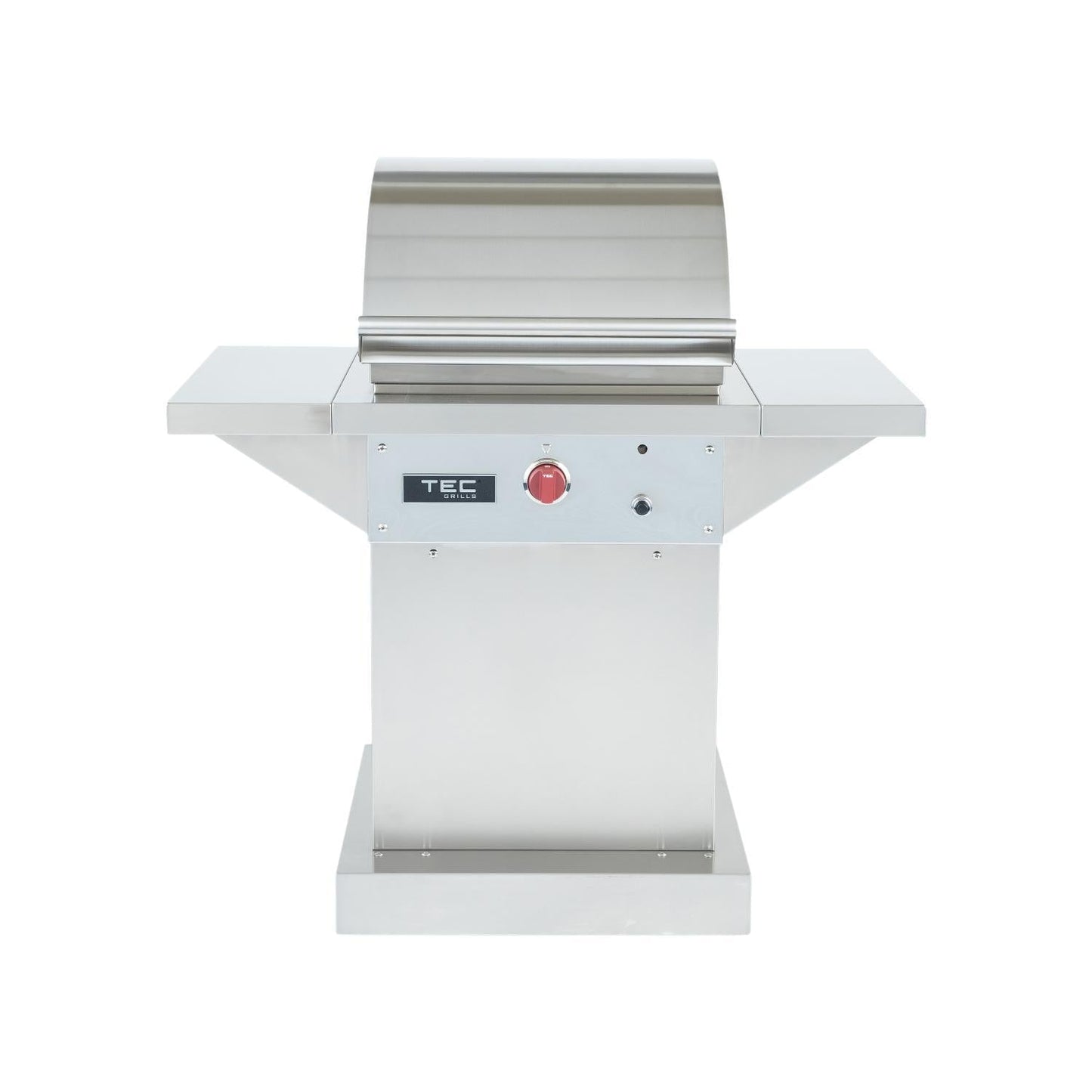 TEC Sterling Patio FR 26-Inch Infrared Propane Gas Grill On Stainless Pedestal W/ Red Knobs - Image 1