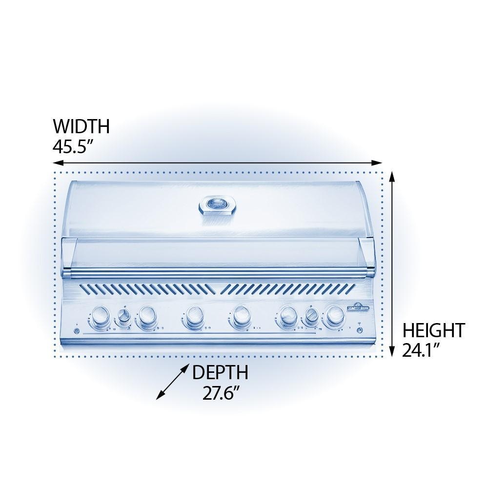 Napoleon 700 Series 5-Burner 44-Inch Built-In Natural Gas Grill w/ Rotisserie & SafetyGlow - BIG44RBNSS-1 - Image 3