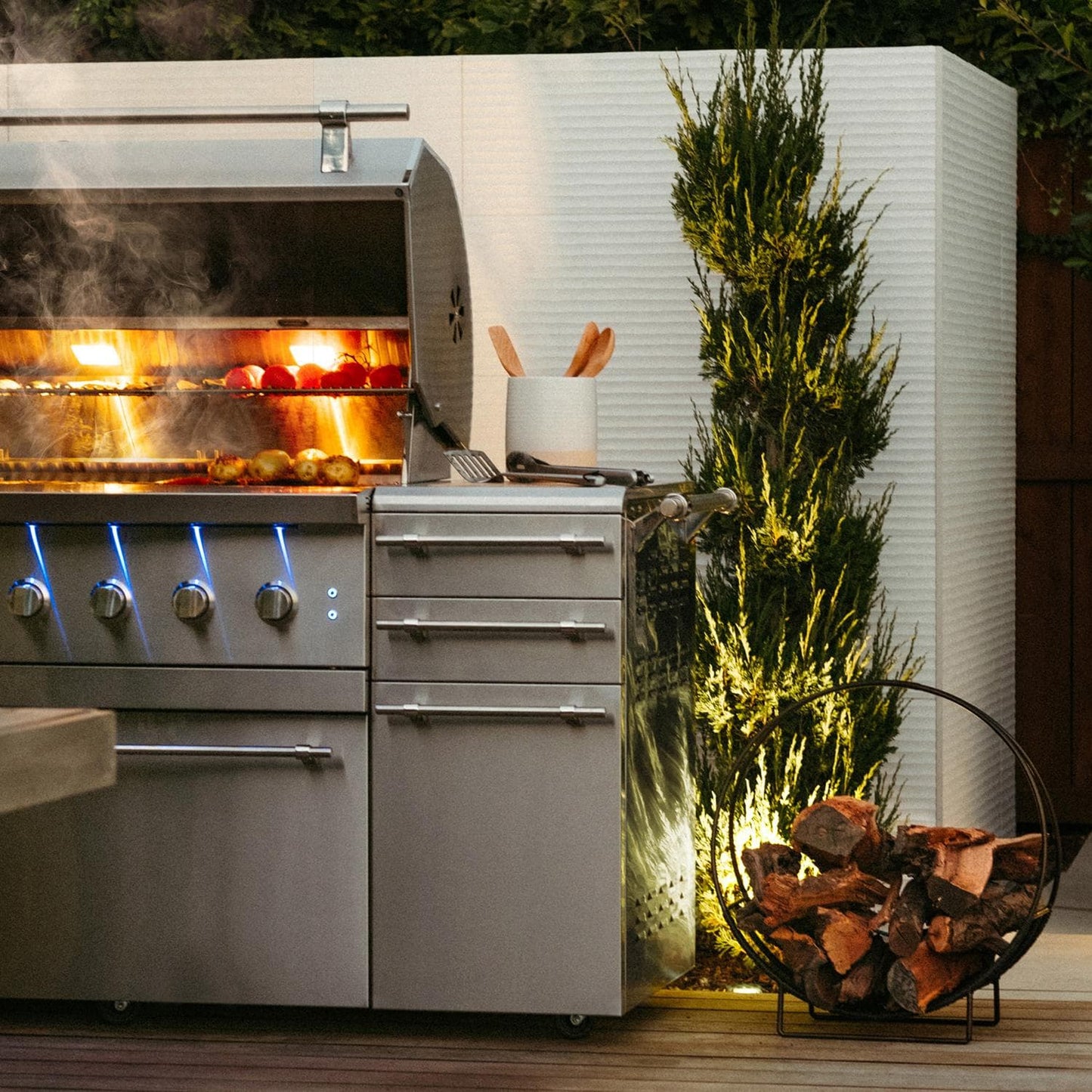 American Made Grills Encore 54-Inch Freestanding Hybrid Grill - Propane - ENCFS54-LP