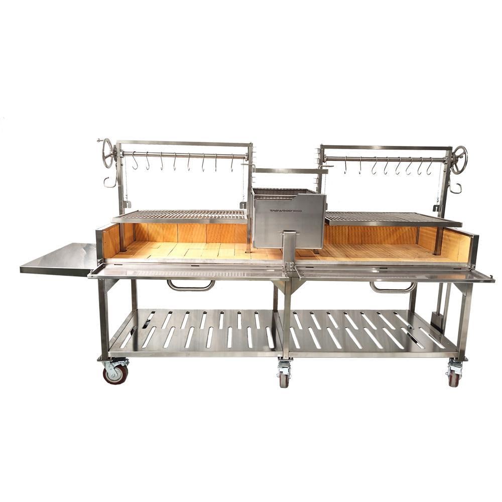 Tagwood BBQ XL Double Argentine Santa Maria Wood Fire & Charcoal Grill - BBQ24SS - Image 3