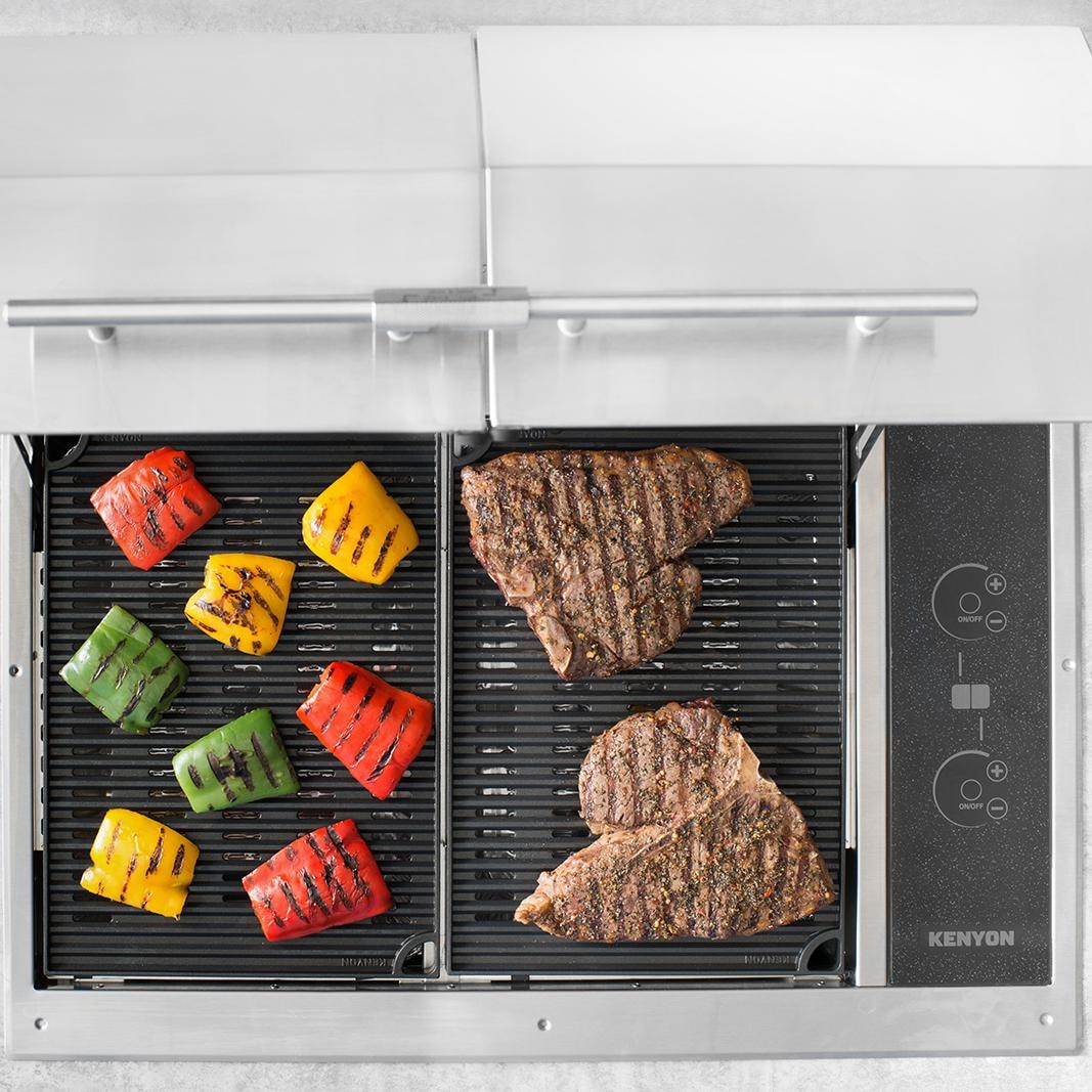Kenyon Texan Two Zone Split Lid Built-In 240V Electric Grill W/ Lite Touch Control & No Mounting Holes - B70405WH - Image 6