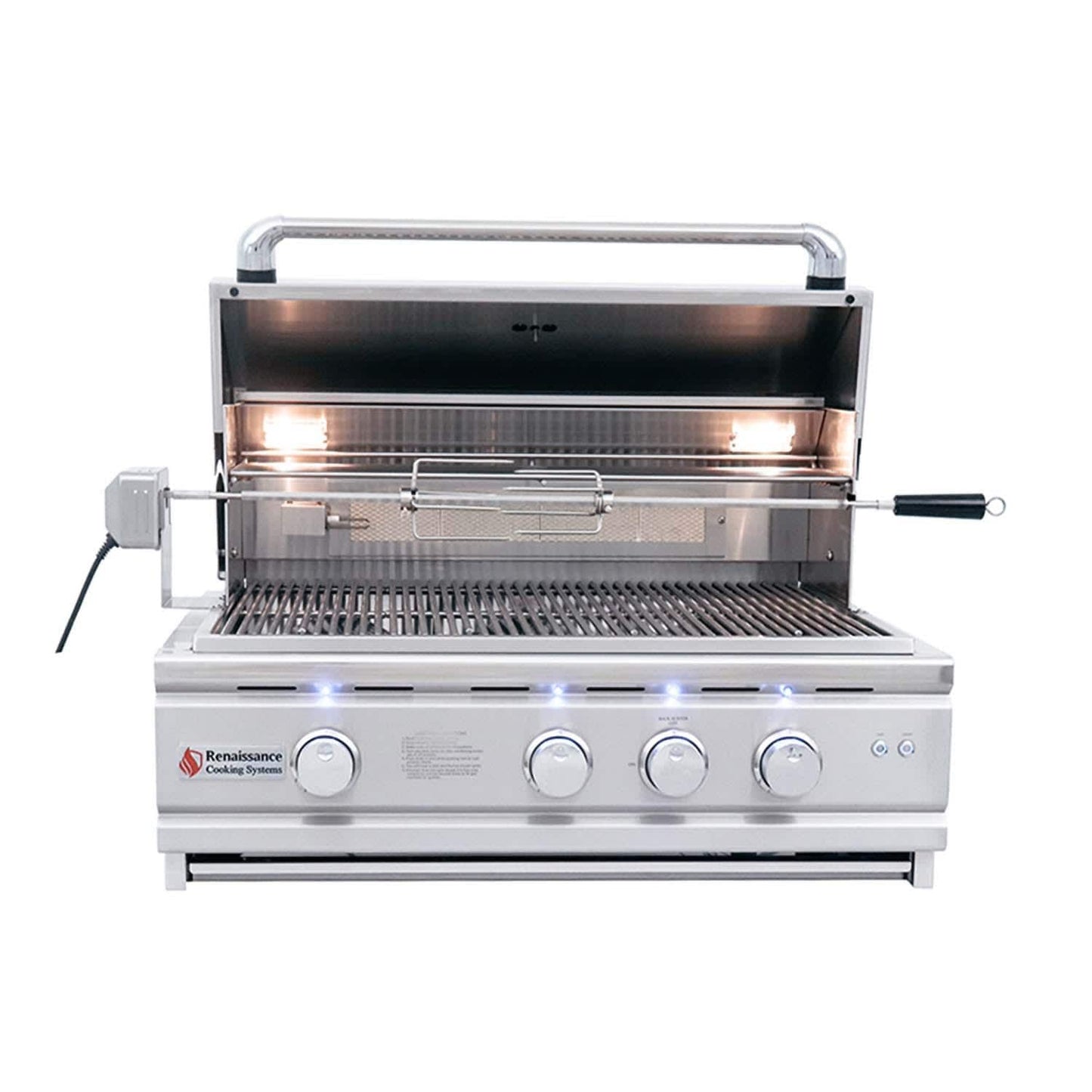 RCS Cutlass Pro 30 Inch Built-In Natural Gas Grill w/ Ceramic Briquette Tray Flame Tamers - RON30B - Image 7