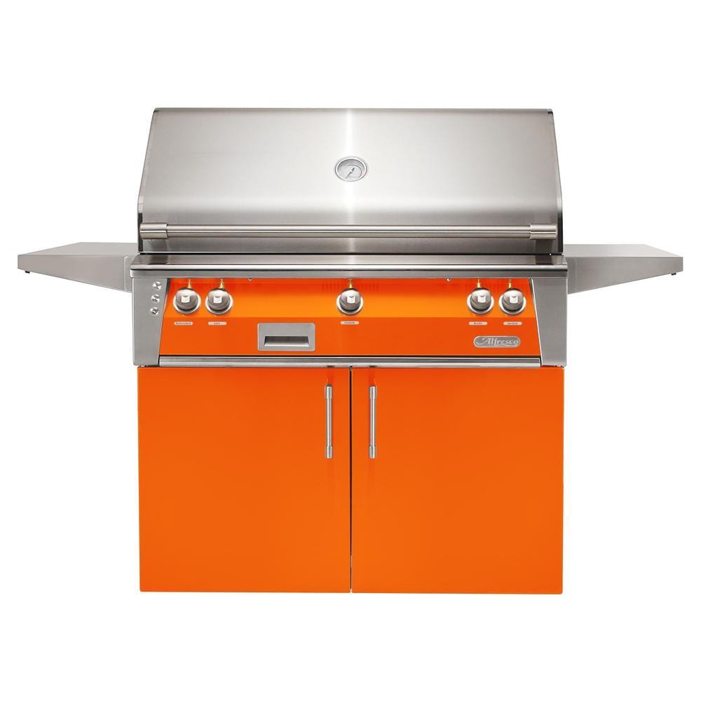 Alfresco ALXE 42-Inch Freestanding Natural Gas Grill With Rotisserie in Luminous Orange - ALXE-42C-NG-S2005 - Image 1