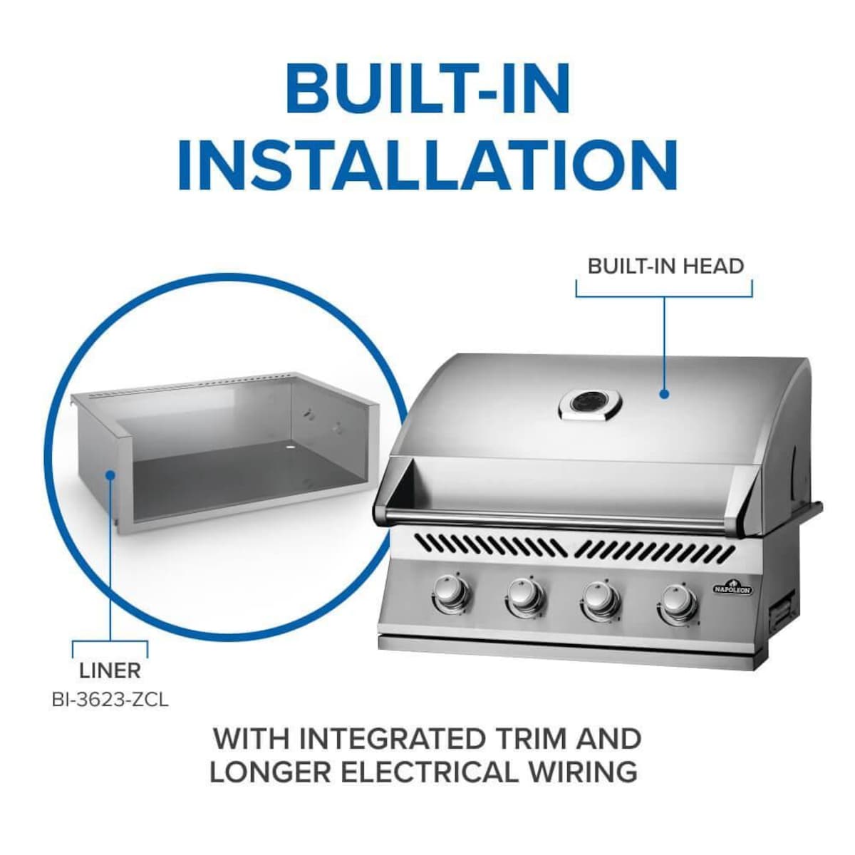 Napoleon 500 Series 4-Burner 32-Inch Built-In Propane Grill - BI32PSS