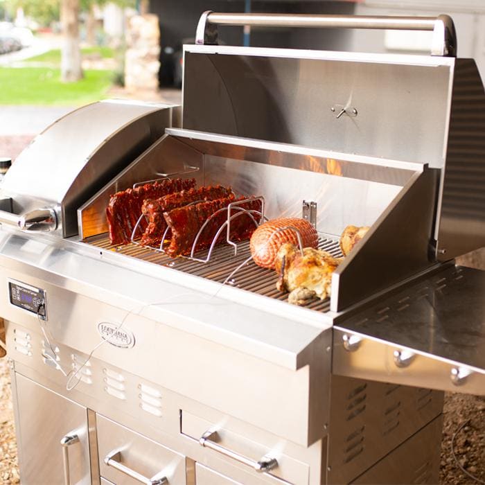 Louisiana Grills Estate Series 860 sq in 304 Stainless Steel Pellet Grill w/ Full Lower Cabinet- LG ESTATE 860C - Image 4