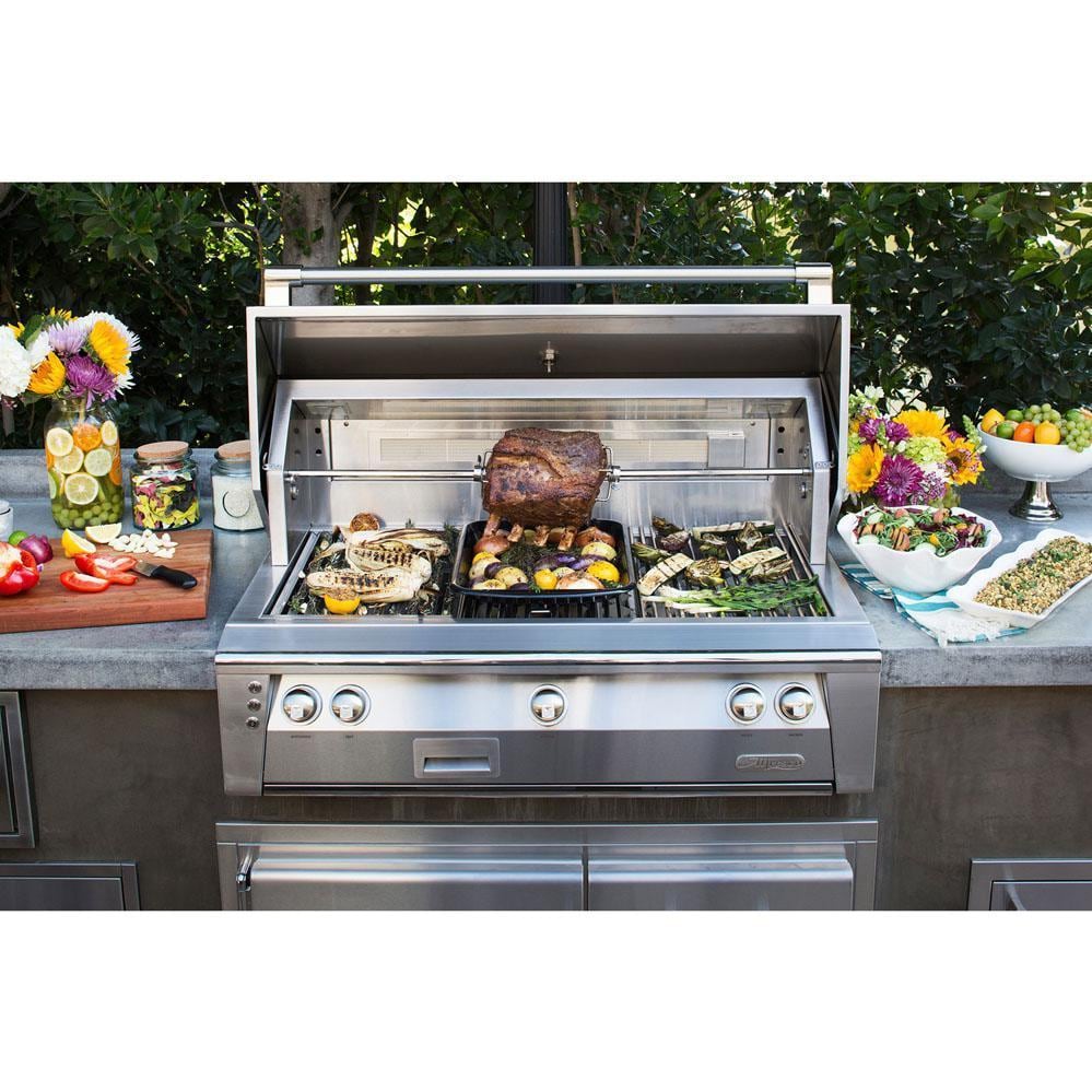 Alfresco ALXE 30-Inch Built-In Propane Grill With Rotisserie in Ultramarine Blue - ALXE-30-LP-S5002