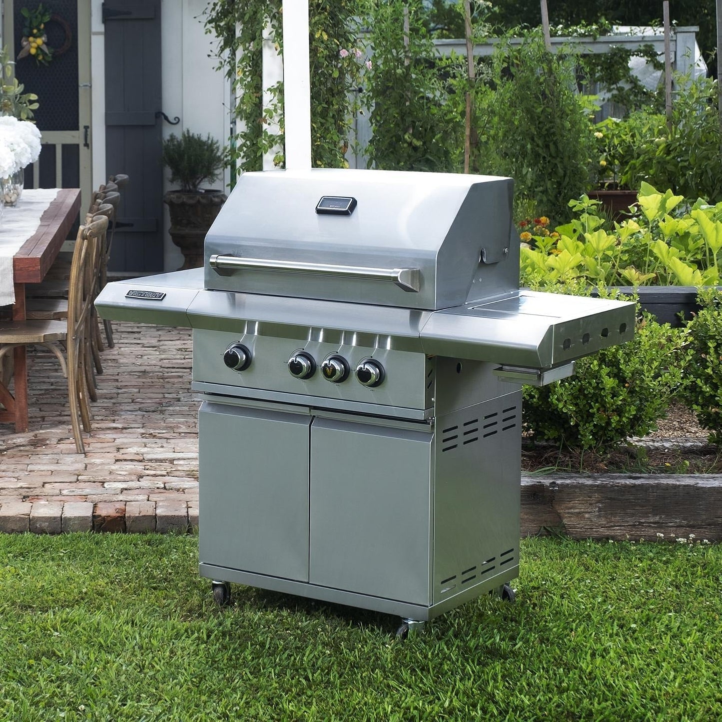 Victory 3-Burner Propane Gas Grill With Infrared Side Burner - BBQ-VCT3BSB-LP - Image 2