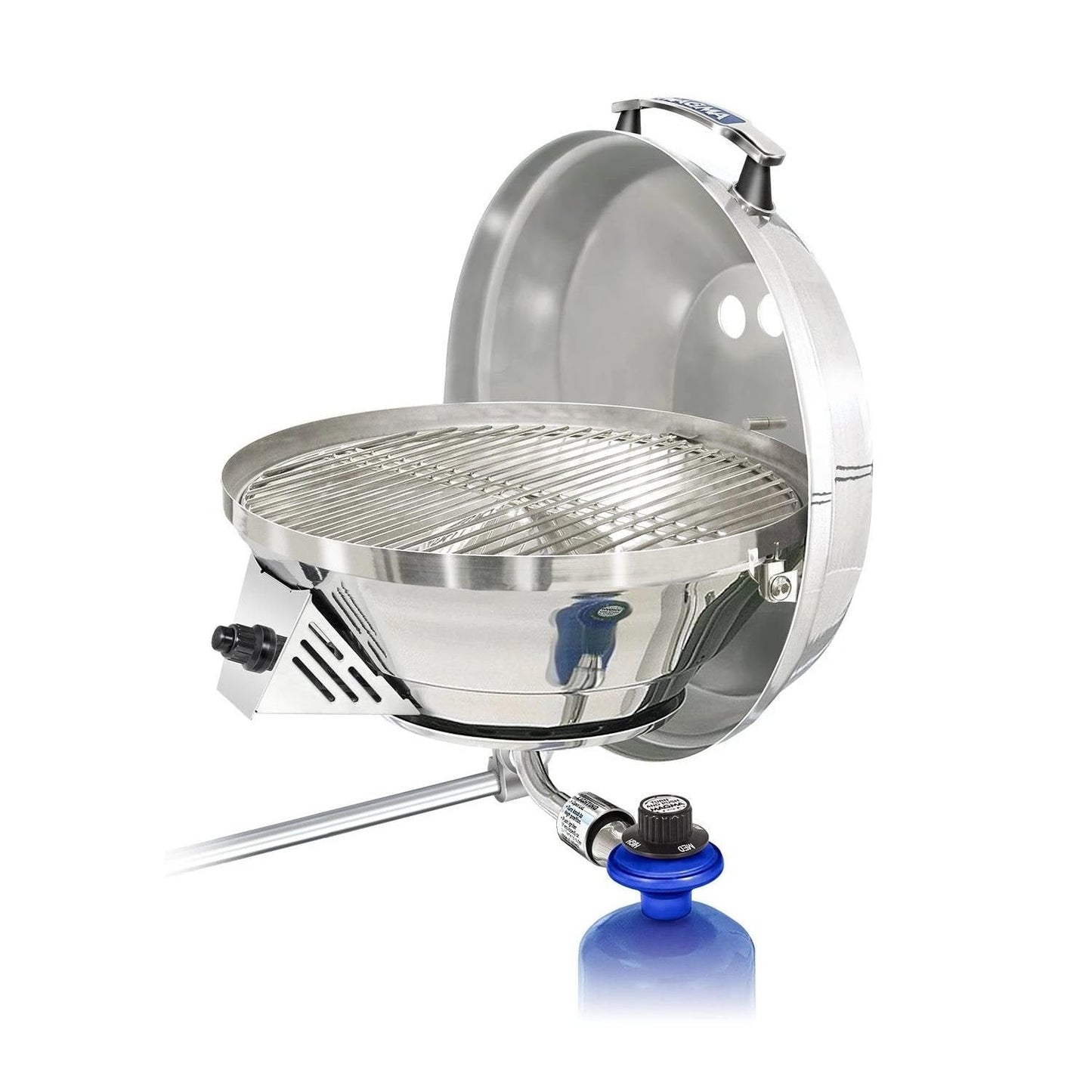 Magma Original Size Marine Kettle 3 Combination Stove & Gas Grill on Round Rail Mount