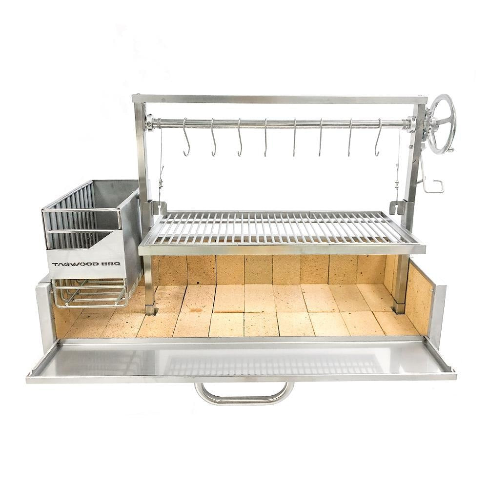 Tagwood BBQ Fully Assembled Built-In Santa Maria Argentine Wood Fire & Charcoal Grill - BBQ05SSF - Image 3