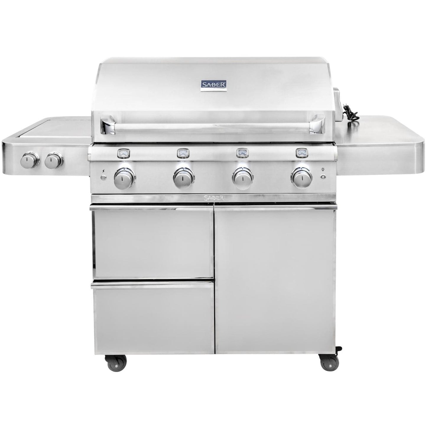 Saber Elite 1670 40-Inch 4-Burner Infrared Propane Gas Grill With Side Burner - R67SC0917 - Image 1