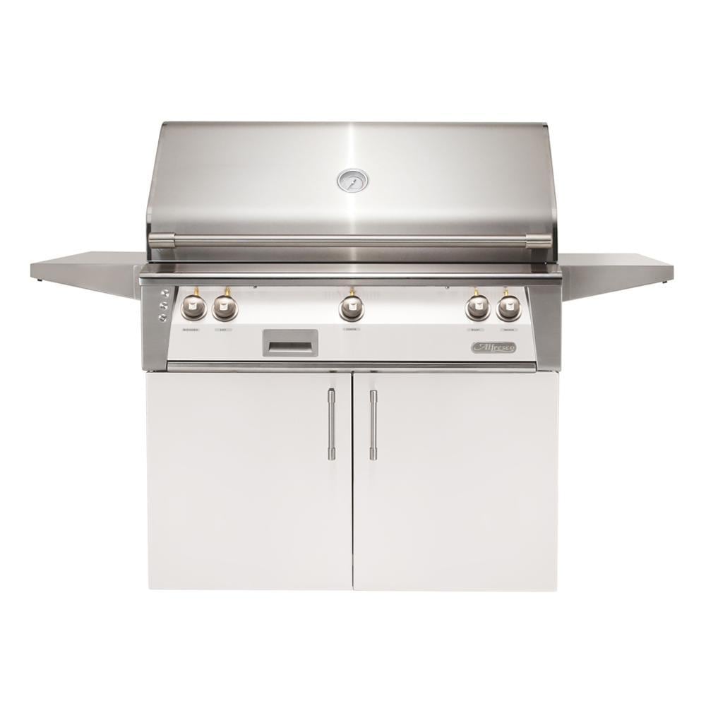 Alfresco ALXE 42-Inch Freestanding Natural Gas Grill With Sear Zone And Rotisserie in Signal White Gloss - ALXE-42SZC-NG-S9003 - Image 1