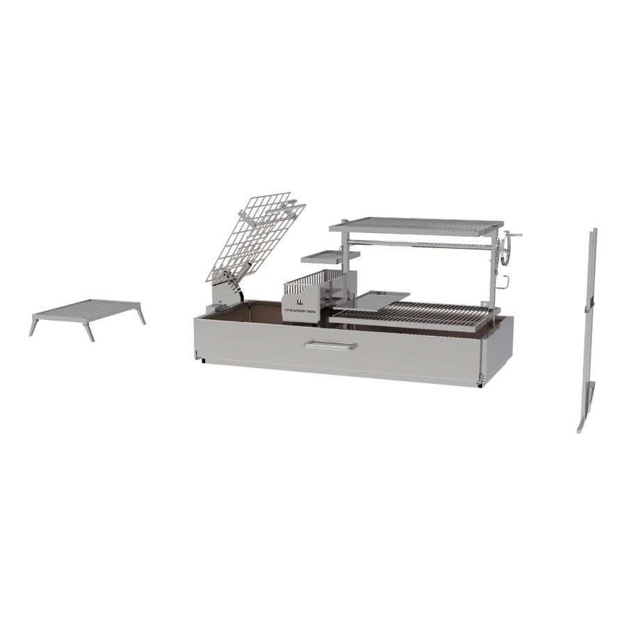Tagwood Fully Assembled BBQ Argentine Santa Maria Wood Fire & Charcoal Grill - BBQ28SSF - Image 4