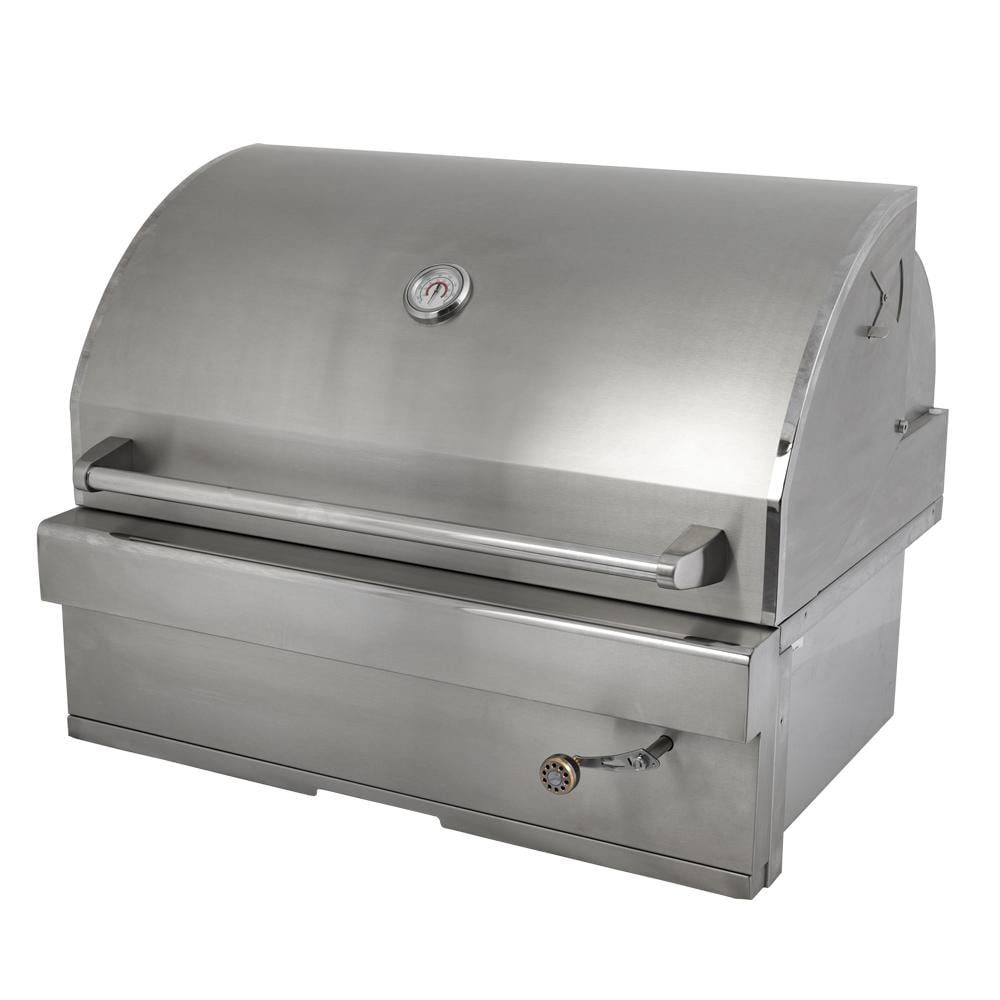 Turbo 32-Inch Built-In Stainless Steel Charcoal Grill With Adjustable Charcoal Tray - 32CHARCOALG - Image 3