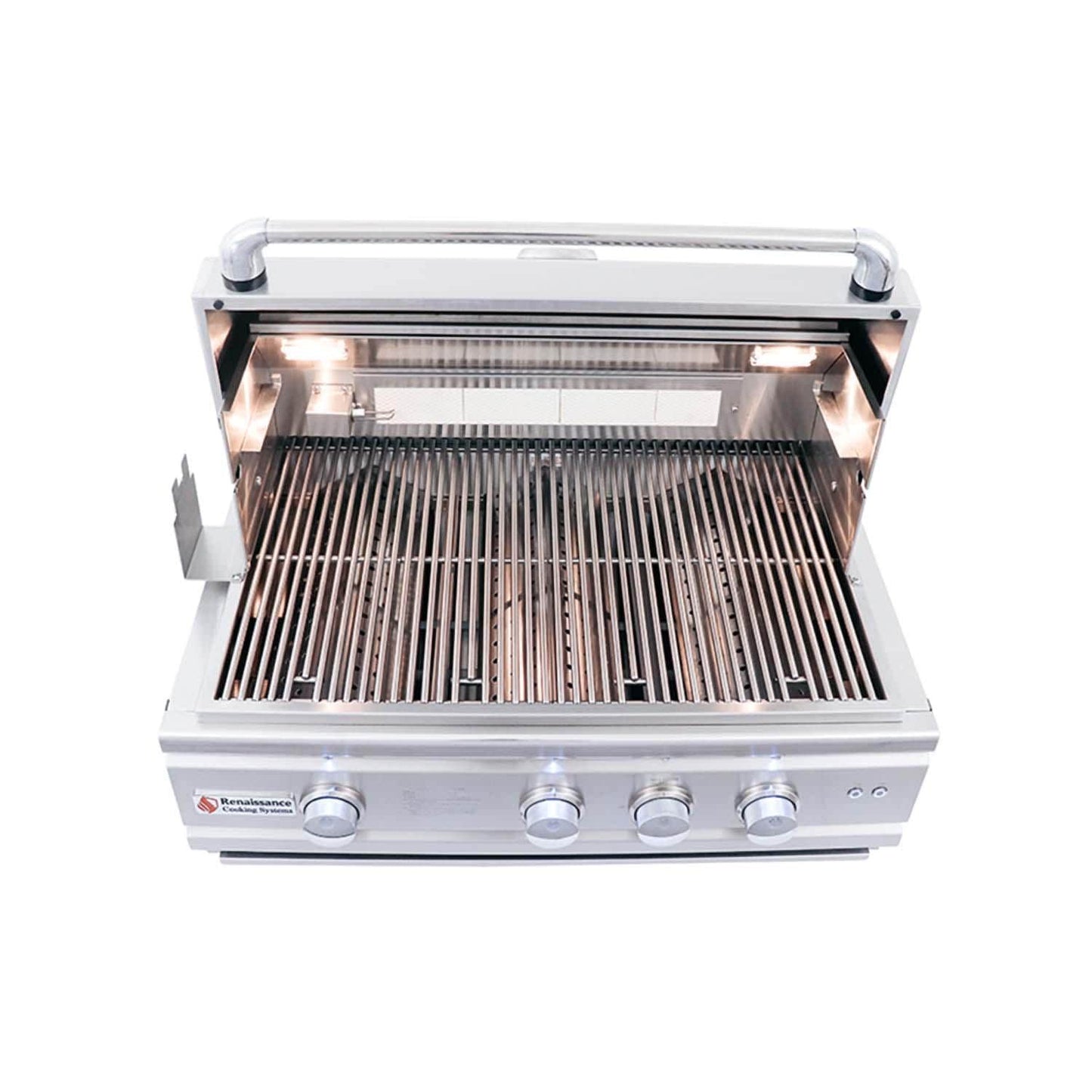 RCS Cutlass Pro 30 Inch Built-In Natural Gas Grill w/ Ceramic Briquette Tray Flame Tamers - RON30B - Image 13