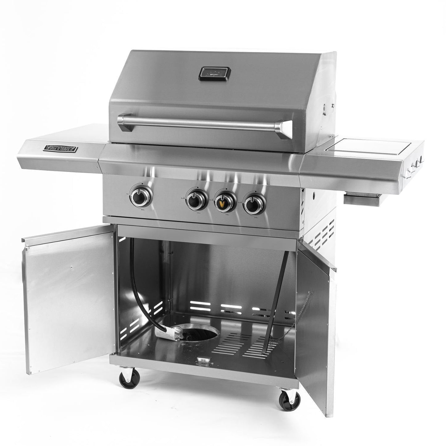 Victory 3-Burner Propane Gas Grill With Infrared Side Burner - BBQ-VCT3BSB-LP - Image 9