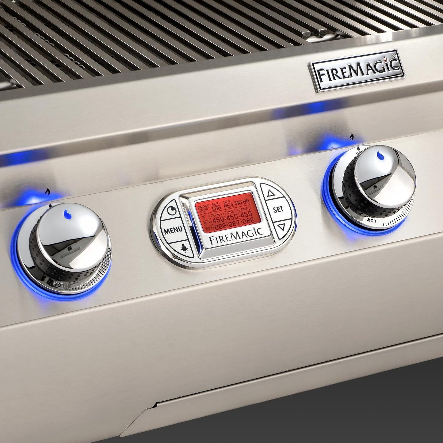 Fire Magic Echelon Diamond E790I 36-Inch Built-In Propane Gas Grill W/ One Infrared Burner, Magic View Window, Rotisserie, & Digital Thermometer - E790I-8L1P-W
