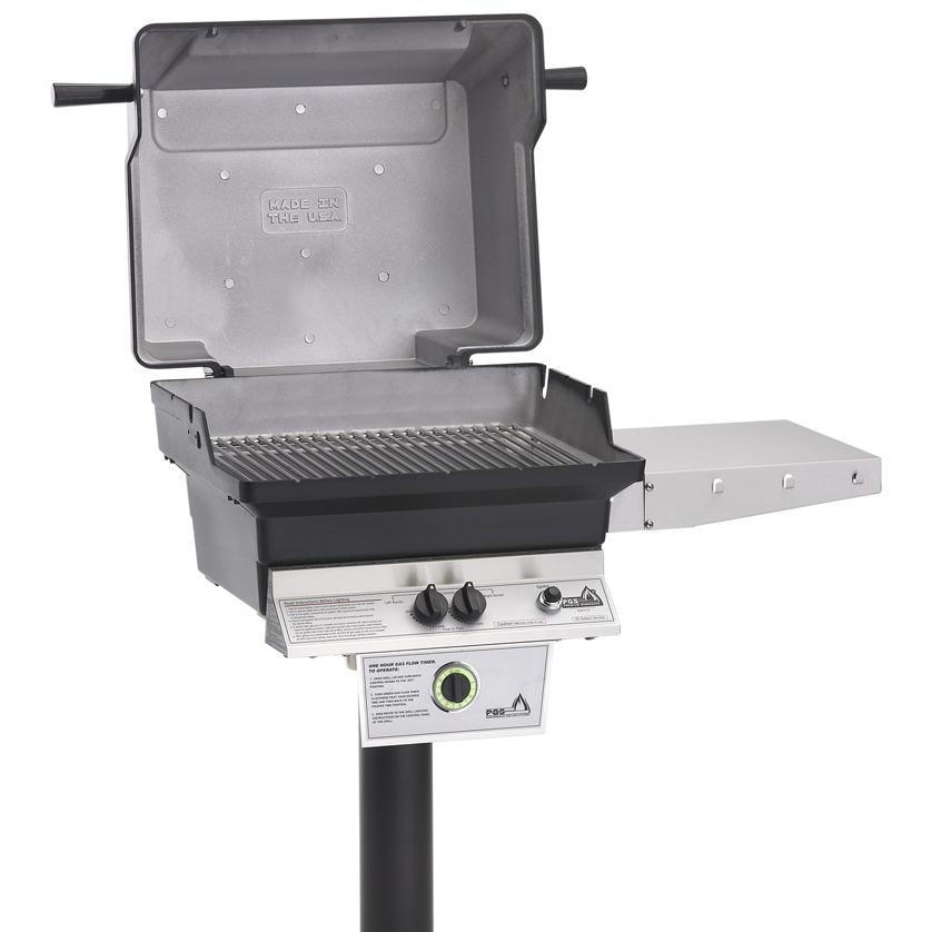 PGS T-Series T30 Commercial Cast Aluminum Natural Gas Grill With Timer On In-Ground Post - Image 1