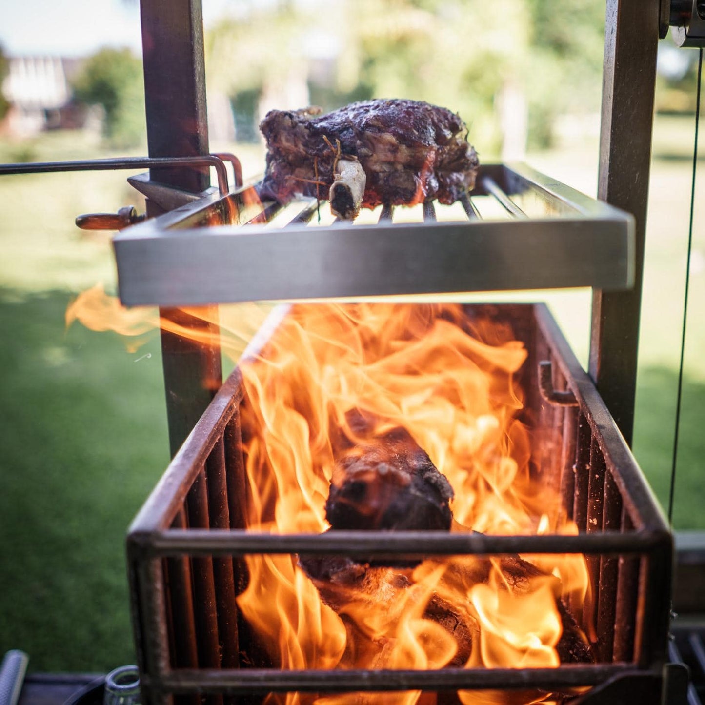 Tagwood BBQ Fully Assembled Argentine Santa Maria Wood Fire & Charcoal Grill - All Stainless Steel - BBQ03SSF - Image 9
