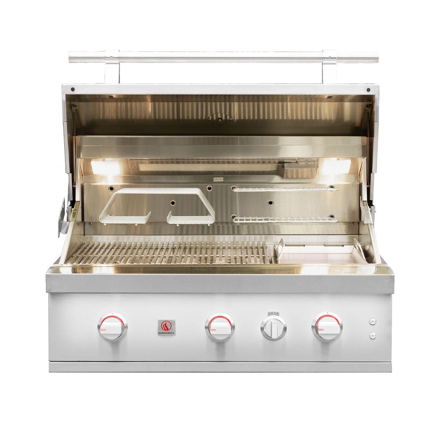 Summerset Quest 36-in 2 Burner Built-In Propane Gas Grill w/ Rear Infrared Burner, Rotisserie Kit, & Drop-In Griddle Plate - QST36-LP - Image 6