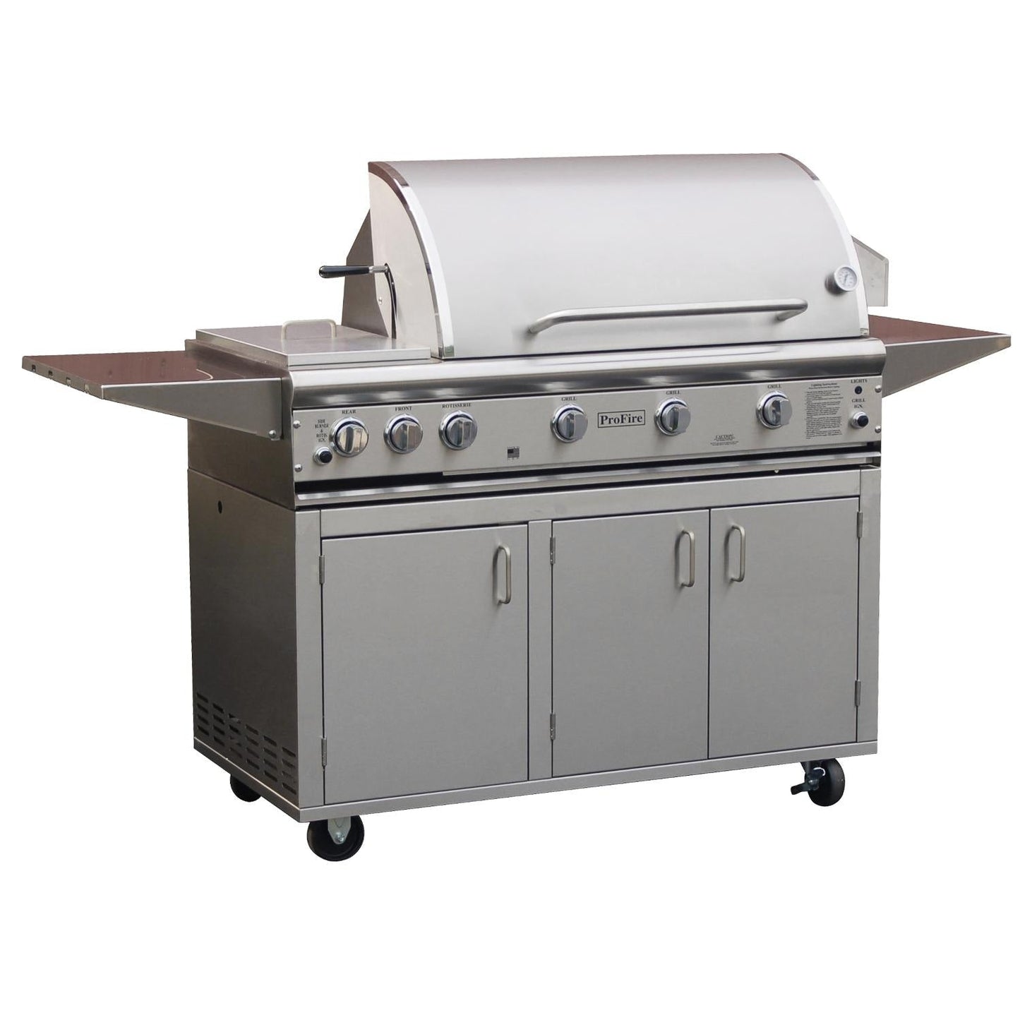 ProFire Professional Deluxe Series 48-Inch Infrared Hybrid Propane Gas Grill With Rotisserie & Double Side Burner - Image 1