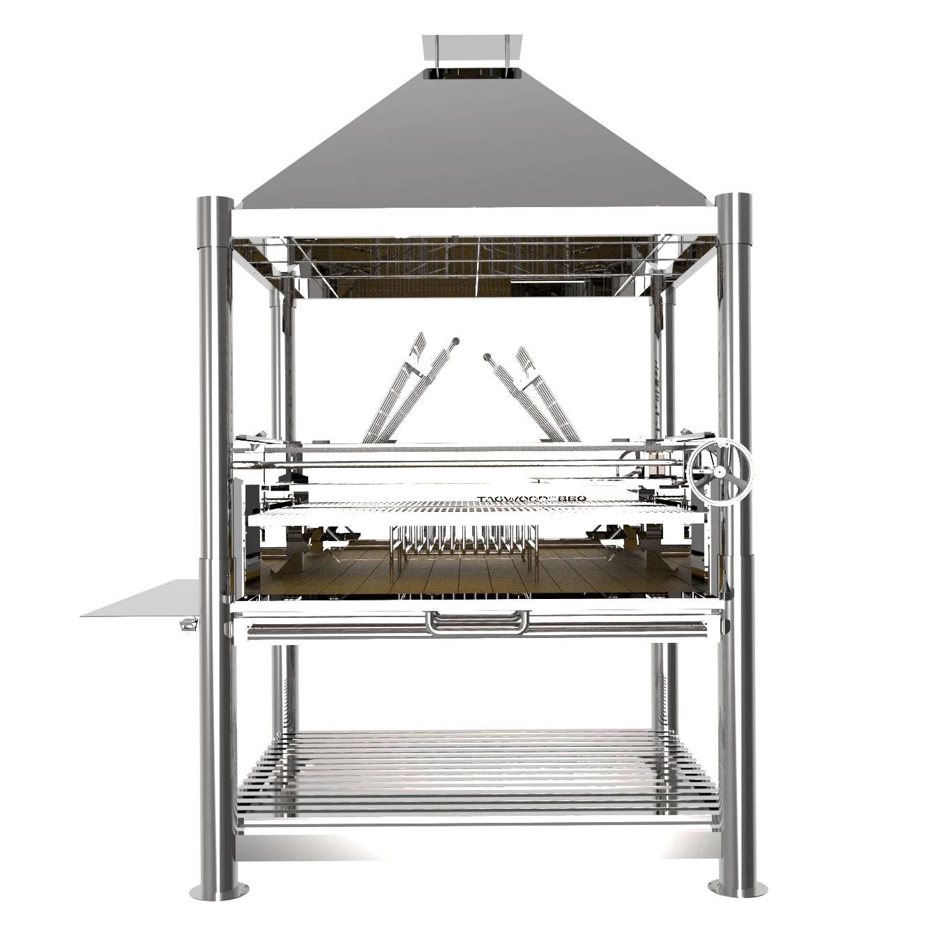 Tagwood BBQ XL Argentine Stainless Steel Wood Fire & Charcoal Grill - BBQ22SS - Image 1