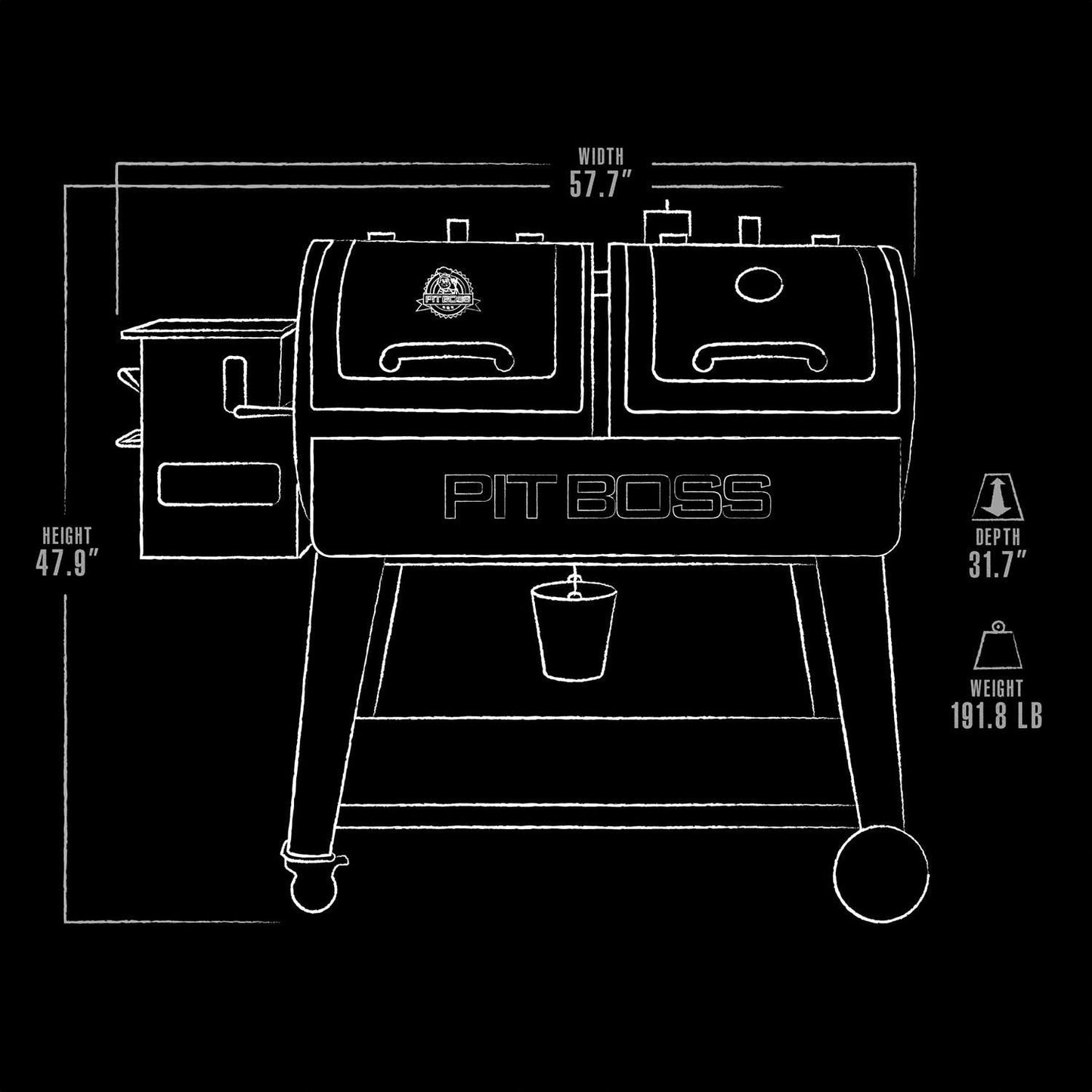 Pit Boss Charcoal/Pellet Combo Grill - 11013 - Image 4