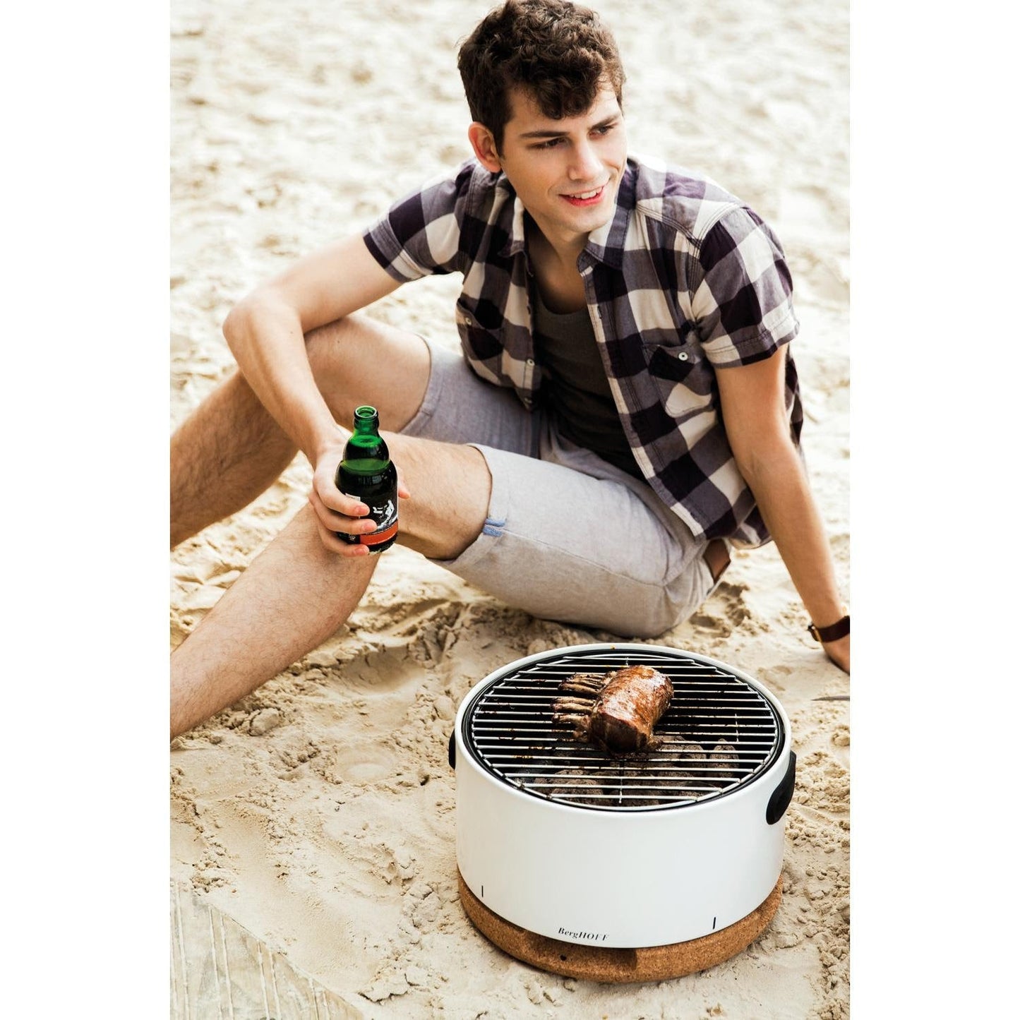 BergHOFF Leo Portable Tabletop BBQ Grill W/ Heat Resistant Base White - 2415600 - Image 10