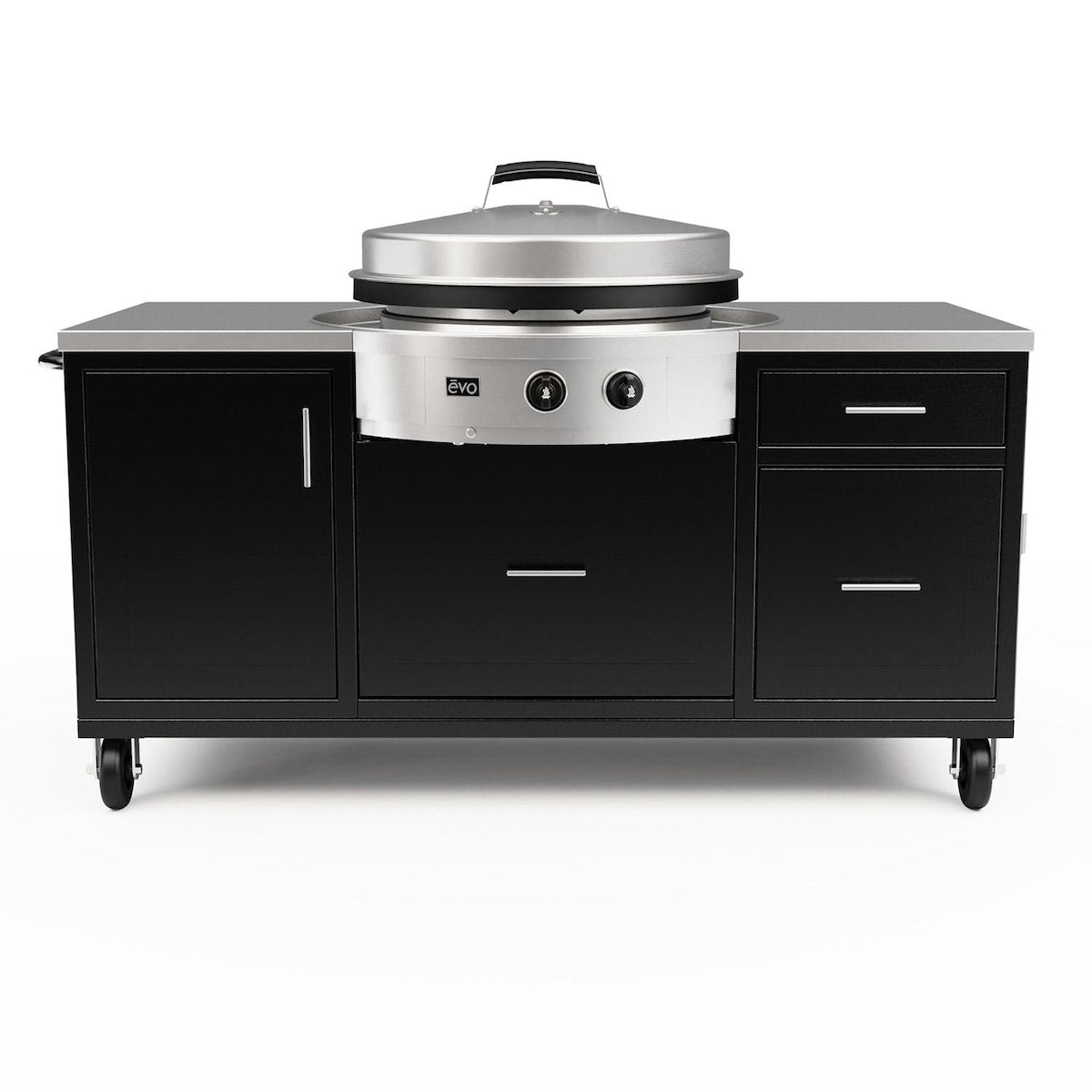 EVO Onyx Grill Cart W/Affinity 30G Flattop Natural Gas Griddle - 10-0055-NG - Image 1