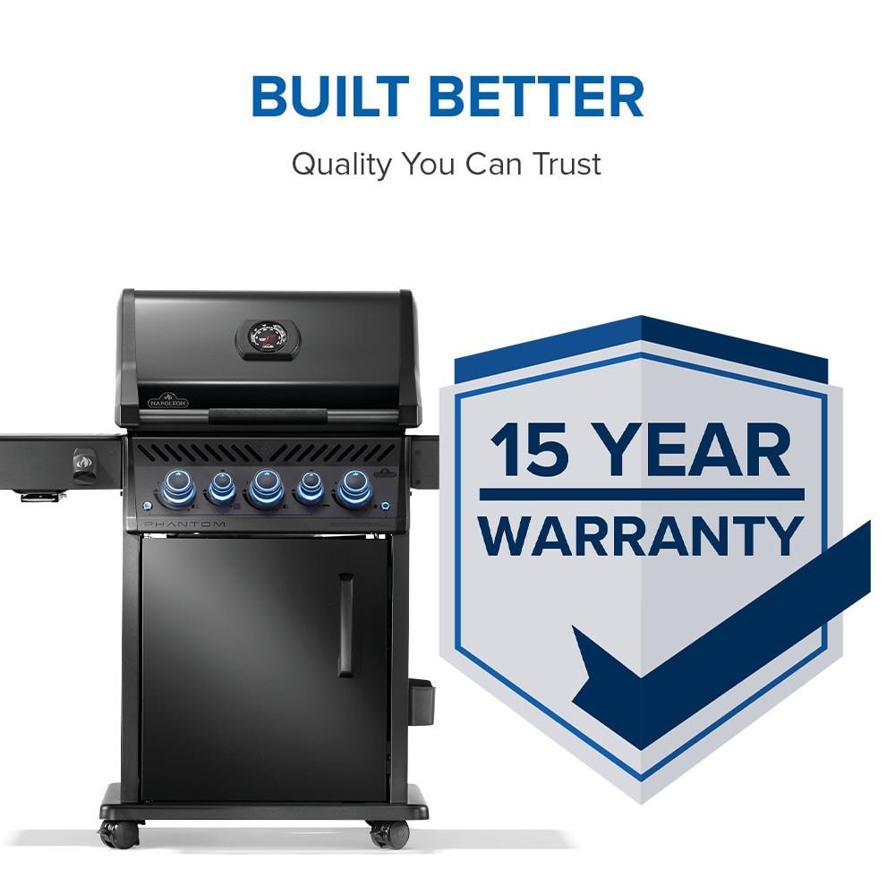 Napoleon Rogue PRO-S Phantom 425 3-Burner Propane Grill w/ Side Burner & SafetyGlow - RPS425RSIBPK-2-PHM - Image 3