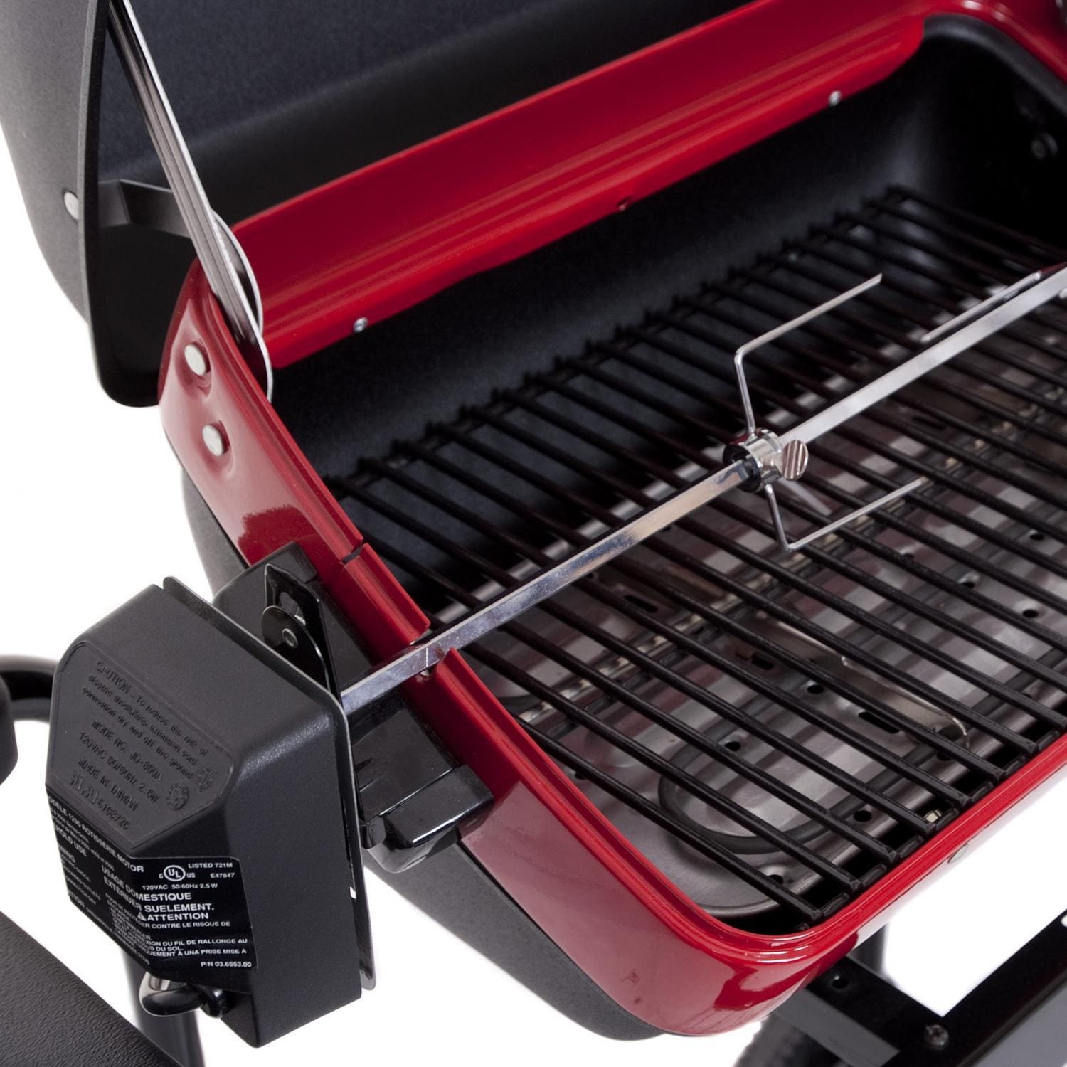 Americana by Meco 1500 Watt Electric Grill With Rotisserie, Easy View Window And Plastic Side Trays - 9359U8.181 - Image 5