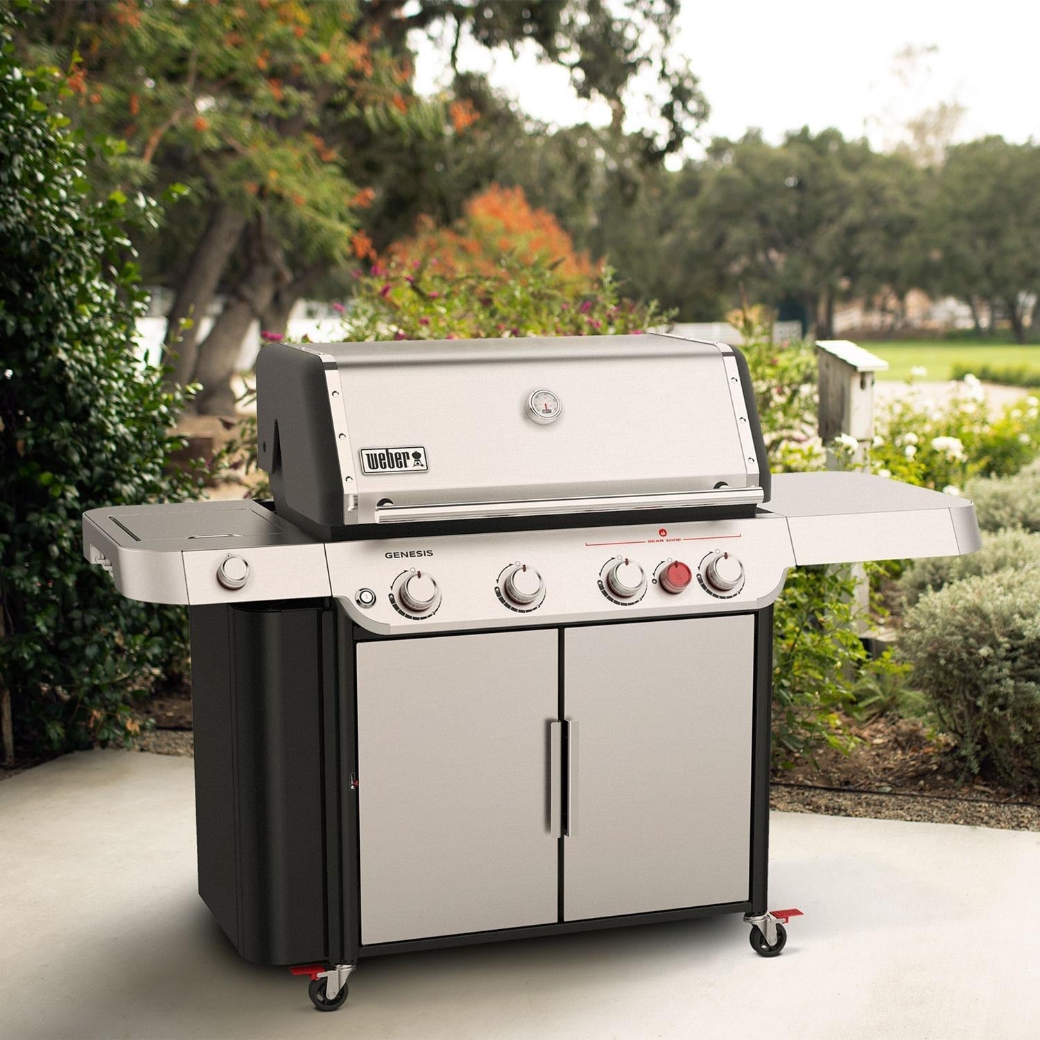 Weber Genesis S-435 Propane Gas Grill w/ Sear Zone & Side Burner - Stainless Steel - 36400001 - Image 2