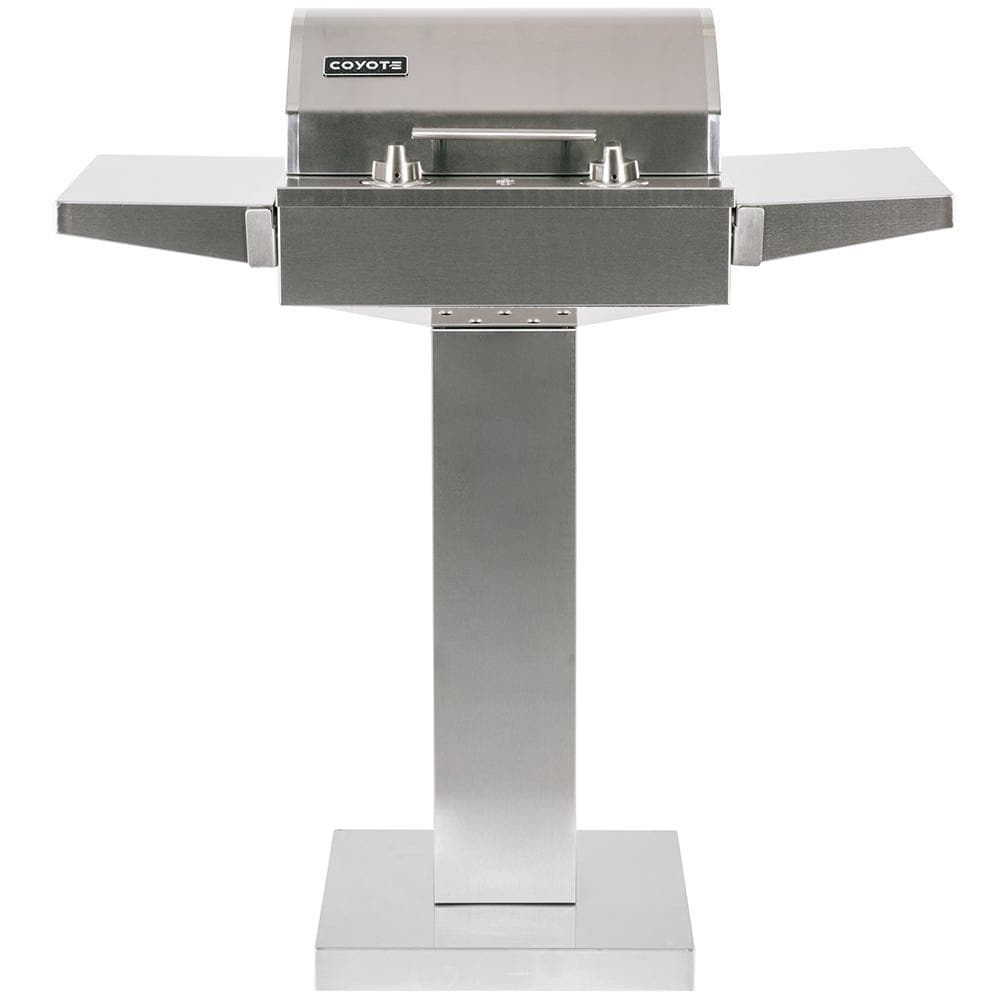 Coyote 18-Inch 1300 Watt Electric Grill On Patio Post - Image 1