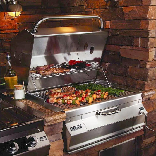Fire Magic Legacy 24-Inch Built-In Smoker Charcoal Grill - 12-SC01C-A - Image 1