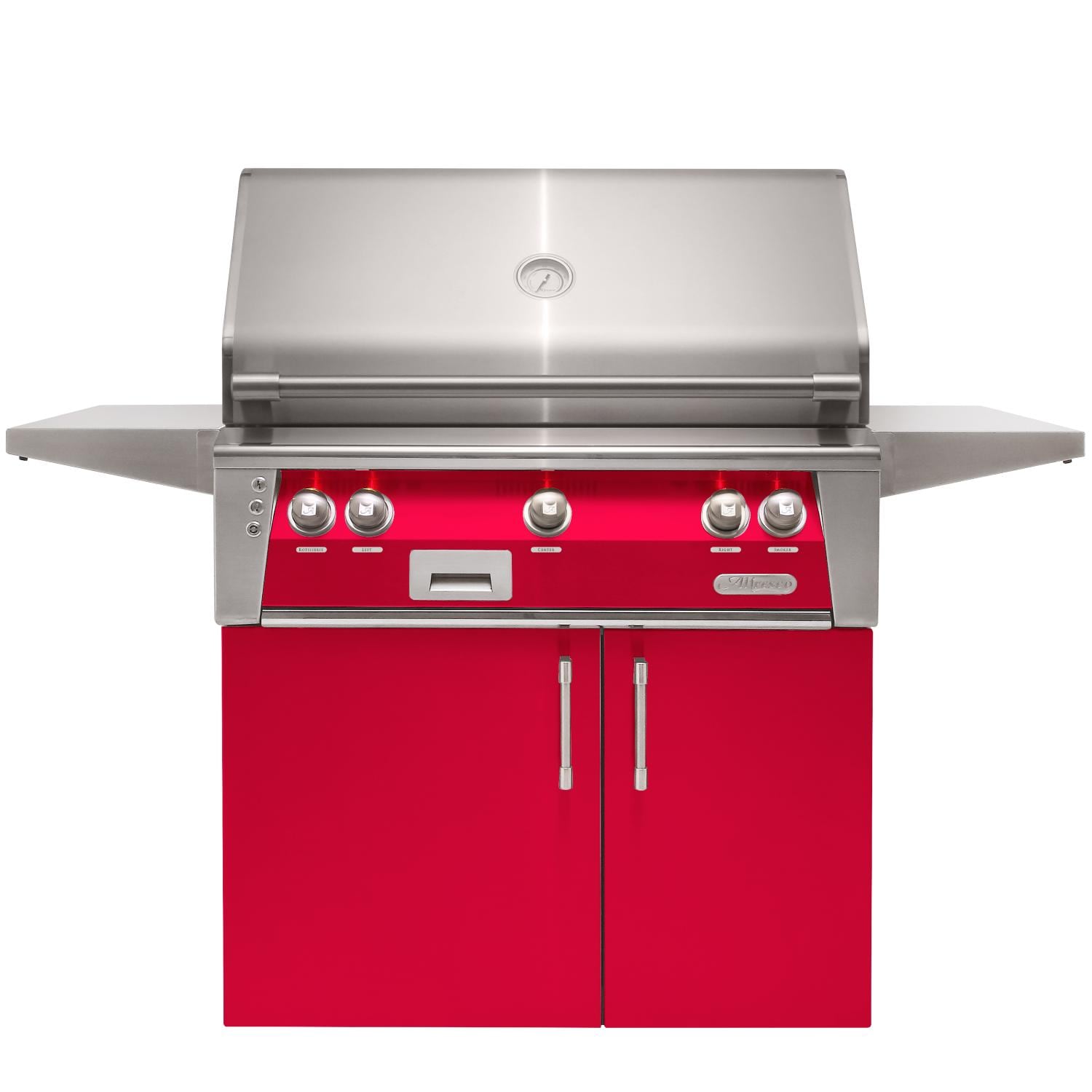 Alfresco ALXE 36-Inch  Natural Gas Grill With Sear Zone And Rotisserie - Raspberry Red - ALXE-36SZC-NG-S3027 - Image 1
