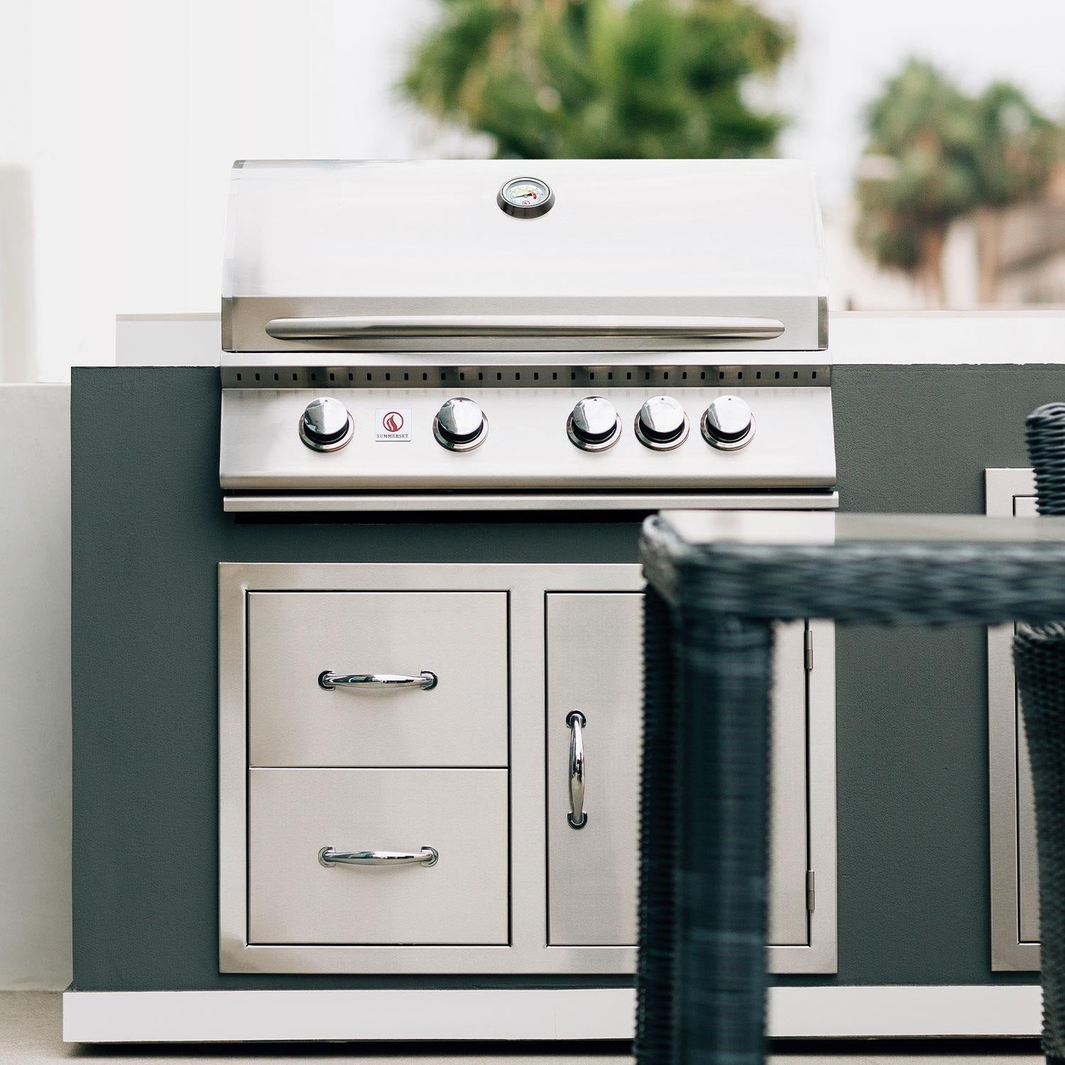 Summerset Sizzler 32-in 4 Burner Built-In Natural Gas Grill w/ Rear Infrared Burner - SZR32 - Image 3