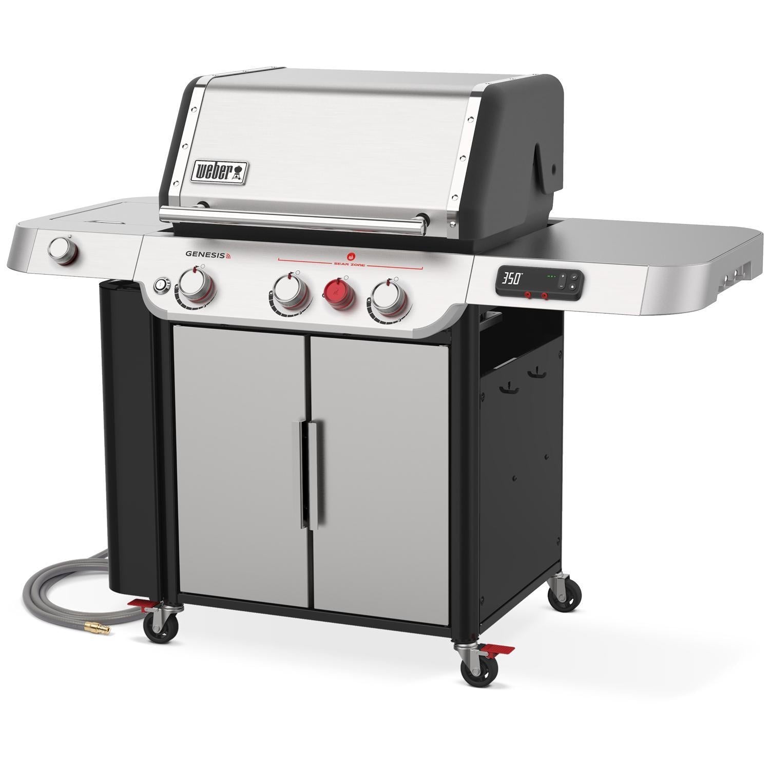 Weber Genesis SX-335 Natural Gas Smart Grill w/ Sear Zone & Side Burner - Stainless Steel - 37600001 - Image 4