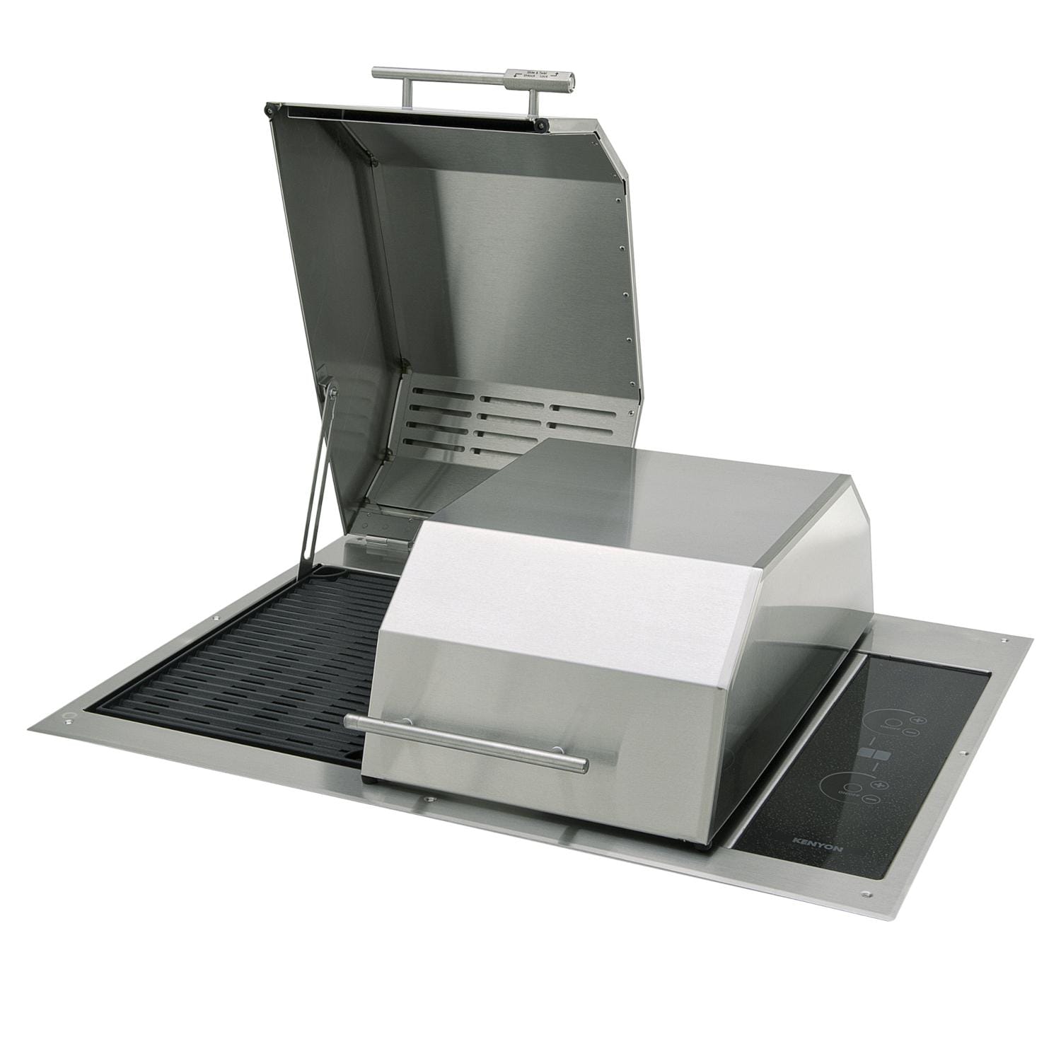 Kenyon Texan Two Zone Split Lid Built-In 240V Electric Grill W/ Lite Touch Control & No Mounting Holes - B70405WH - Image 3