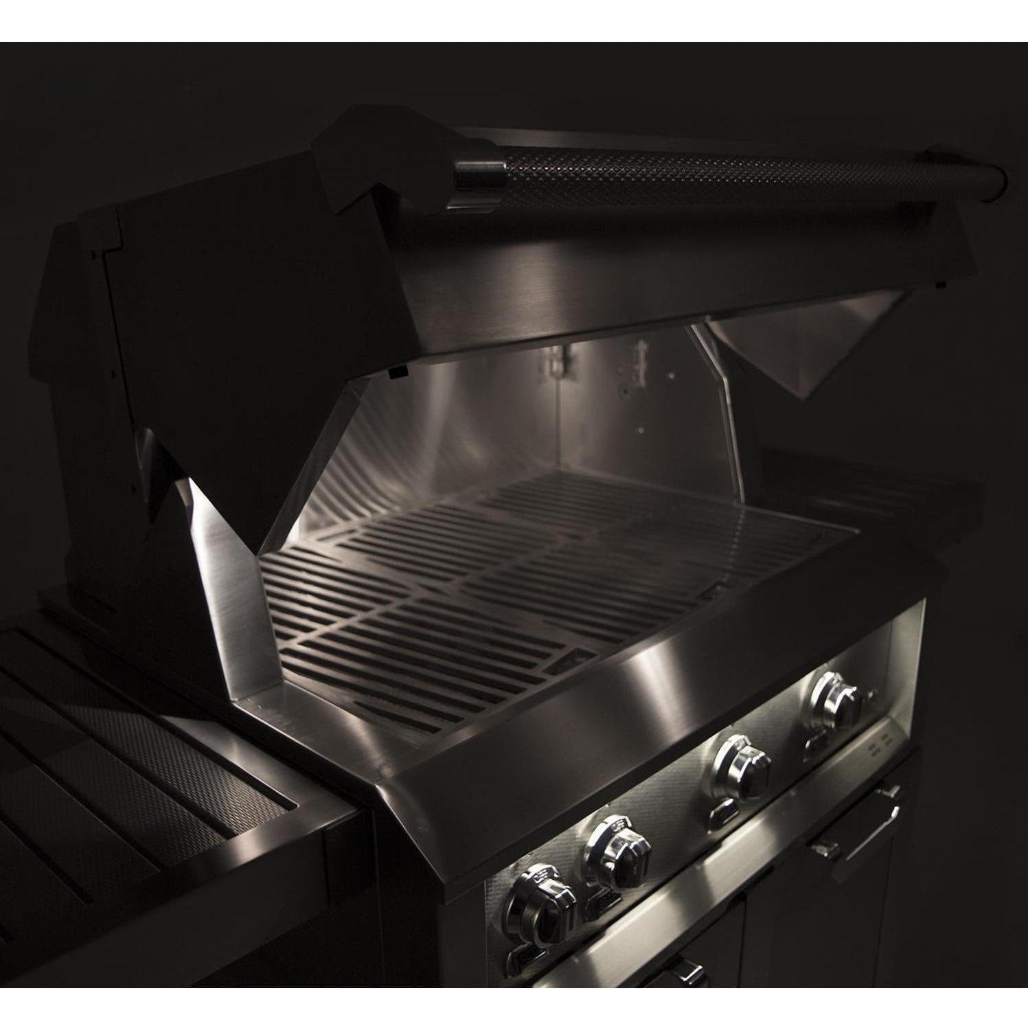 Hestan 42-Inch Natural Gas Grill W/ Sear Burner & Rotisserie On Double Drawer & Door Tower Cart - Bora Bora - GMBR42-NG-TQ - Image 12